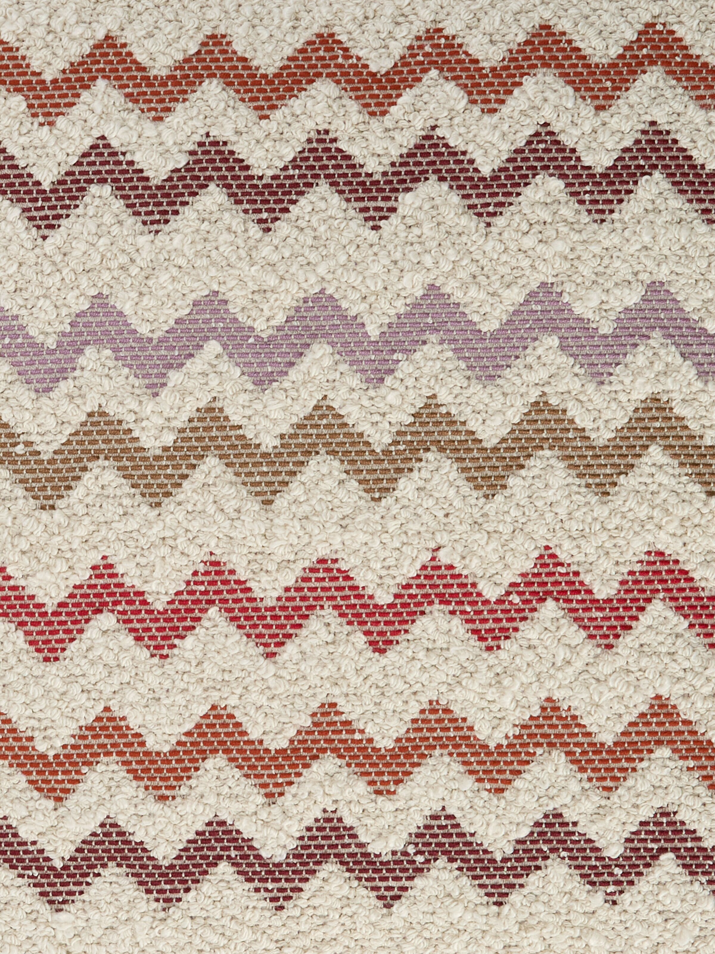 Capri Outdoor Cushion 40x40 cm with zig zag pattern, Red & Multicoloured - 3