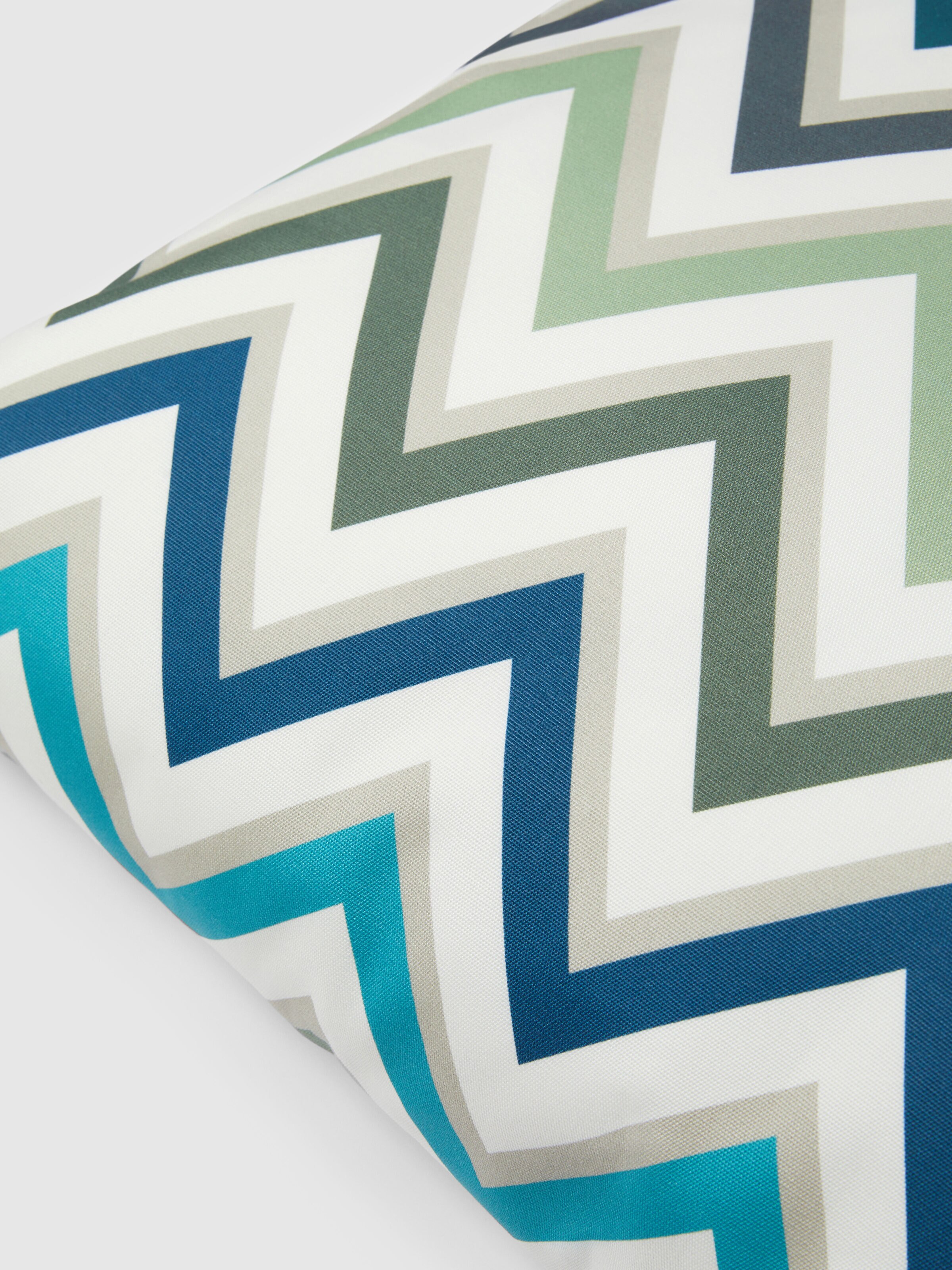 Outdoor cushion Watamu 60x60 cm in technical fabric zig zag, Green & Multicoloured  - 2