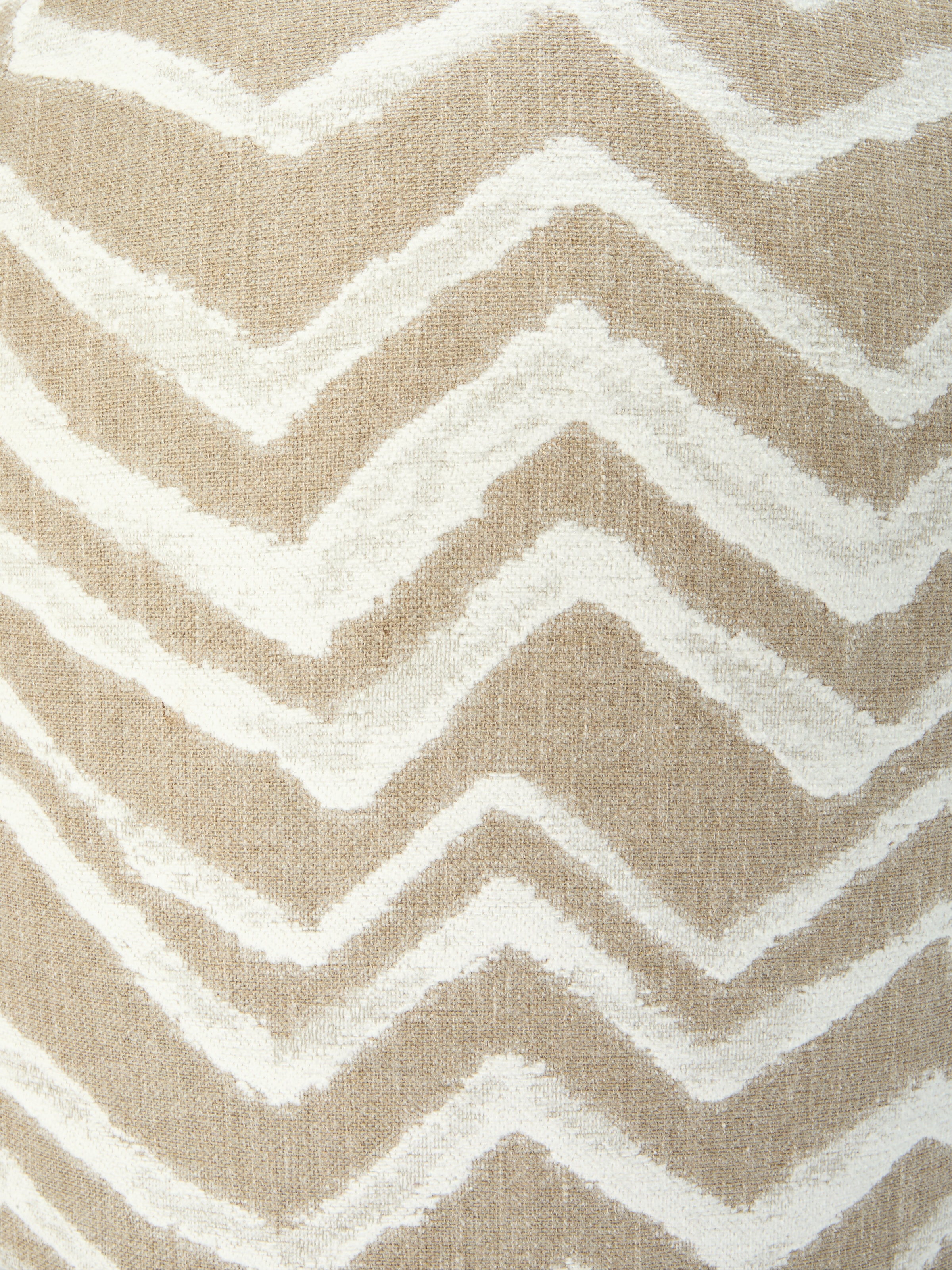 Graffiti Indoor Panettone Pouf 50x50 cm with zig zag pattern, Beige - 3