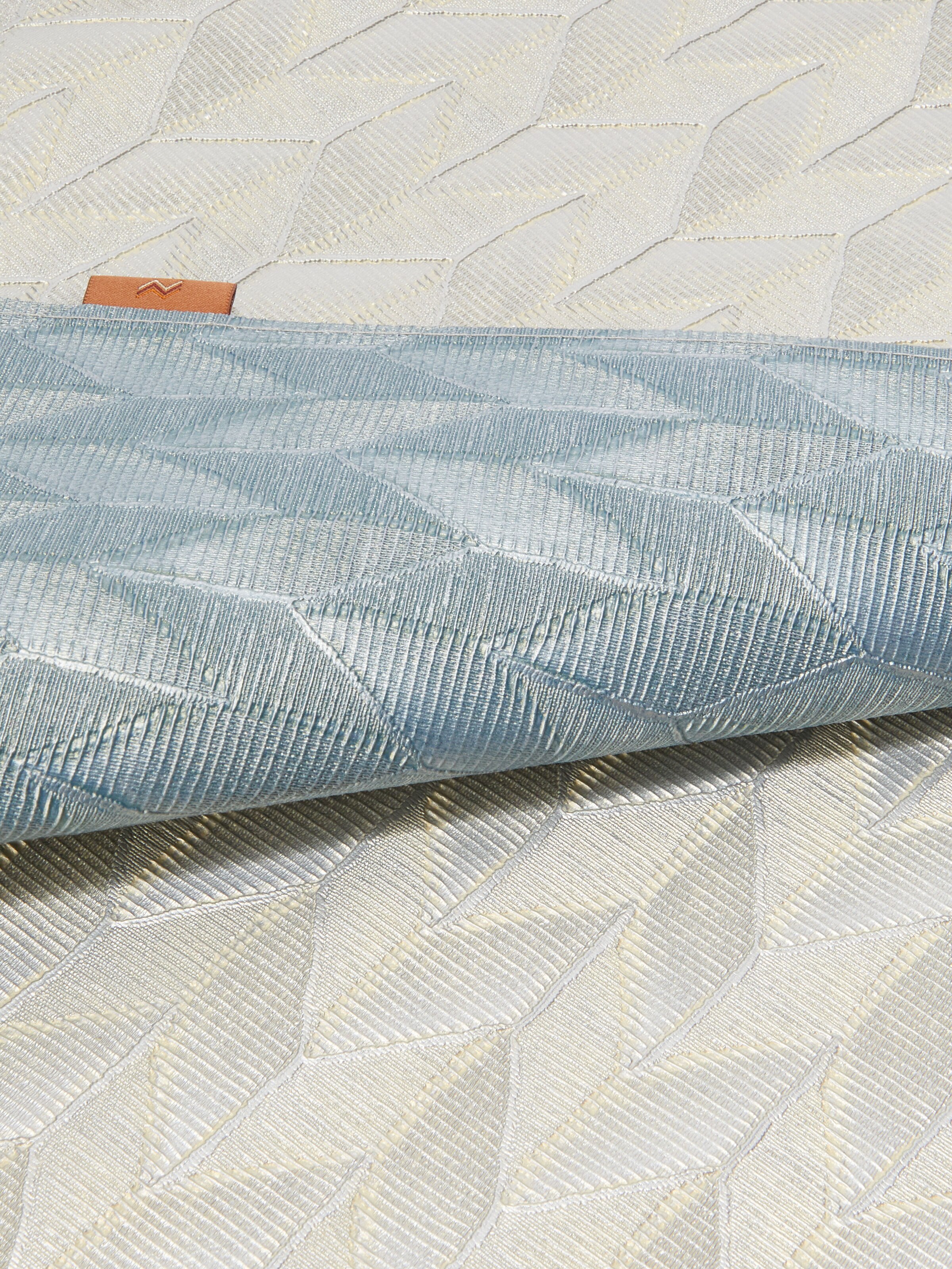 Set of two Sestriere placemats 35x48 cm with geometric pattern, Brown - 1