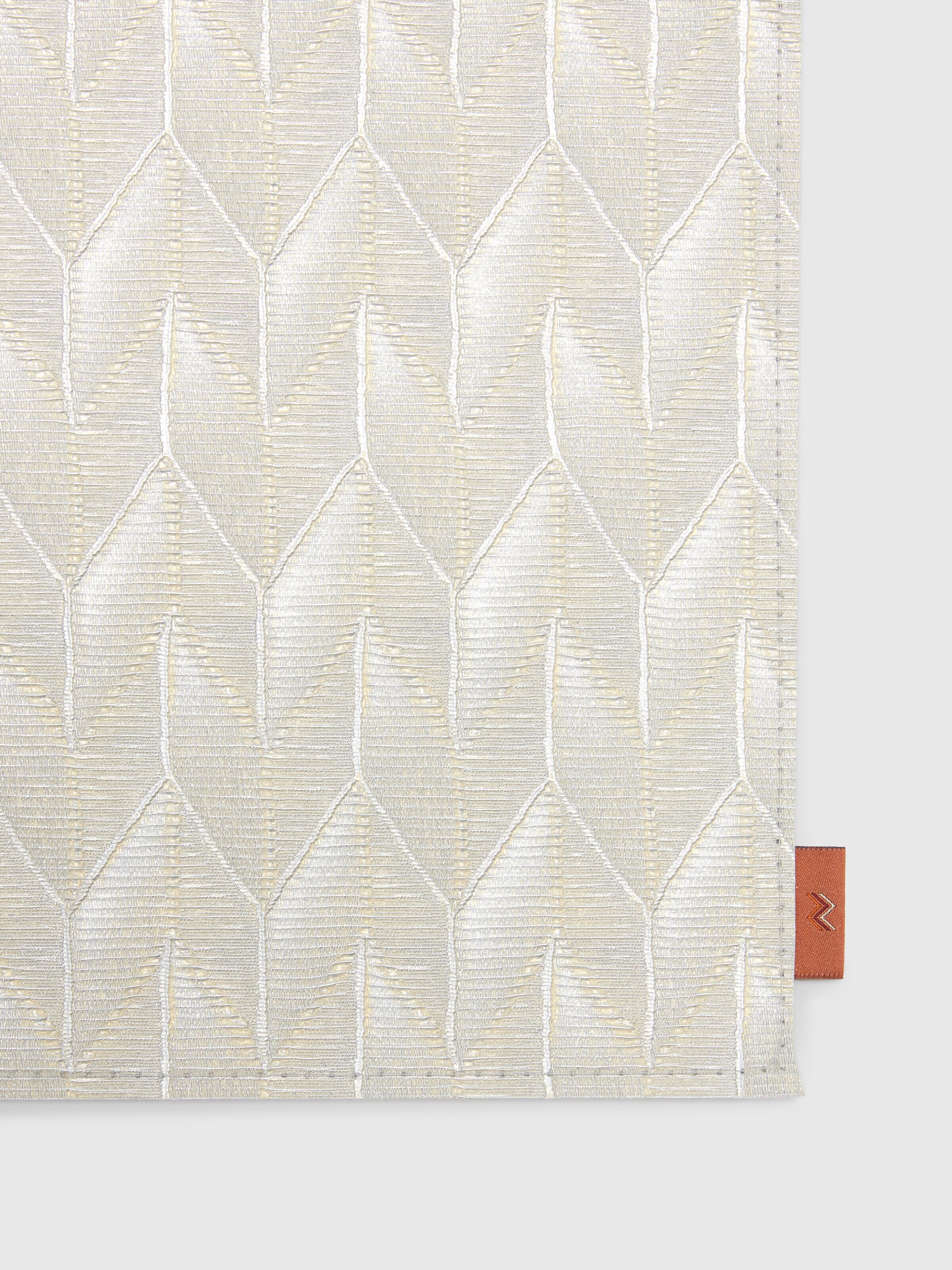Set of two Sestriere placemats 35x48 cm with geometric pattern, Brown - 2