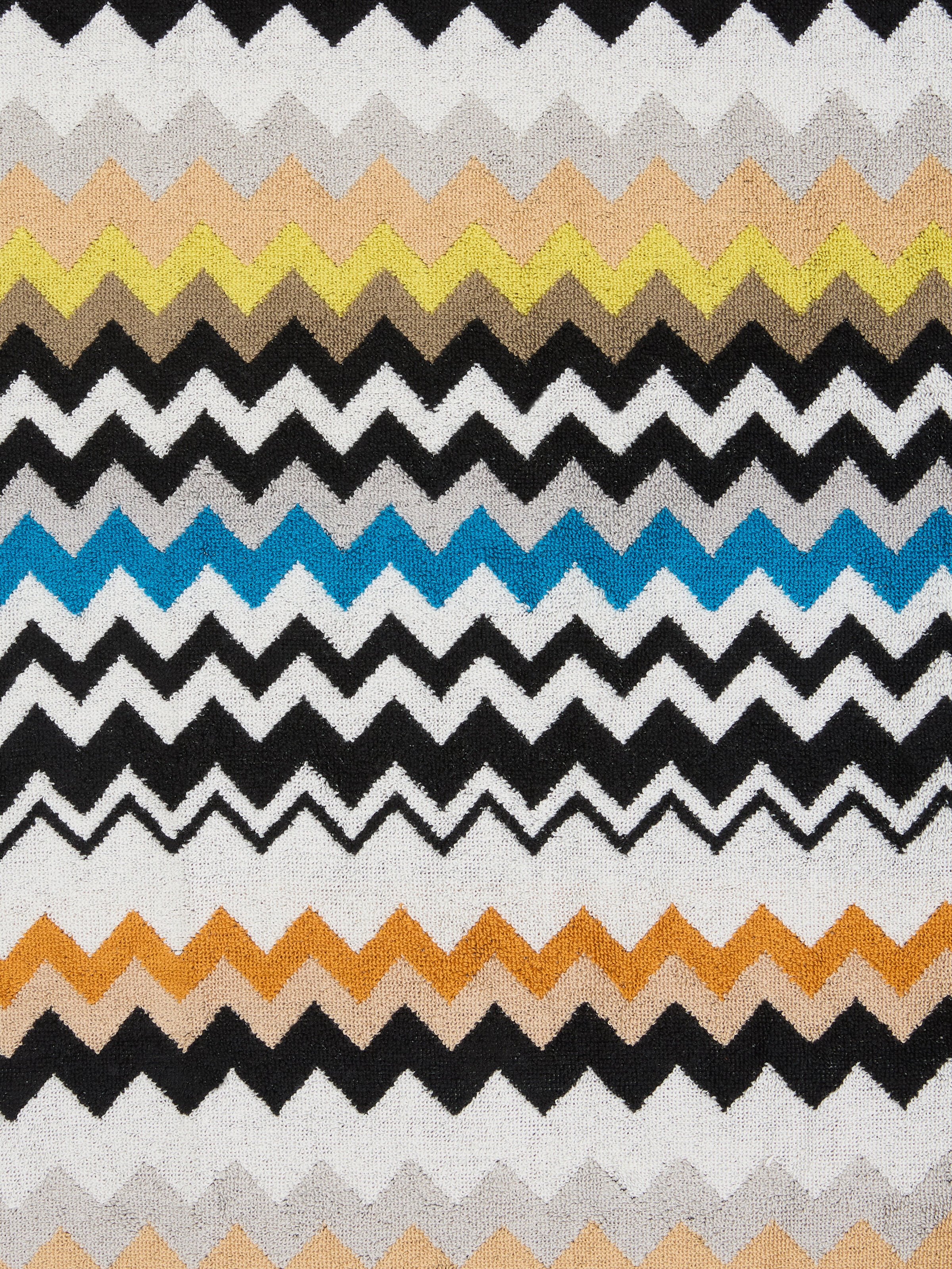 Best cotton terry beach towel 180x100 cm Black & Multicoloured | Missoni