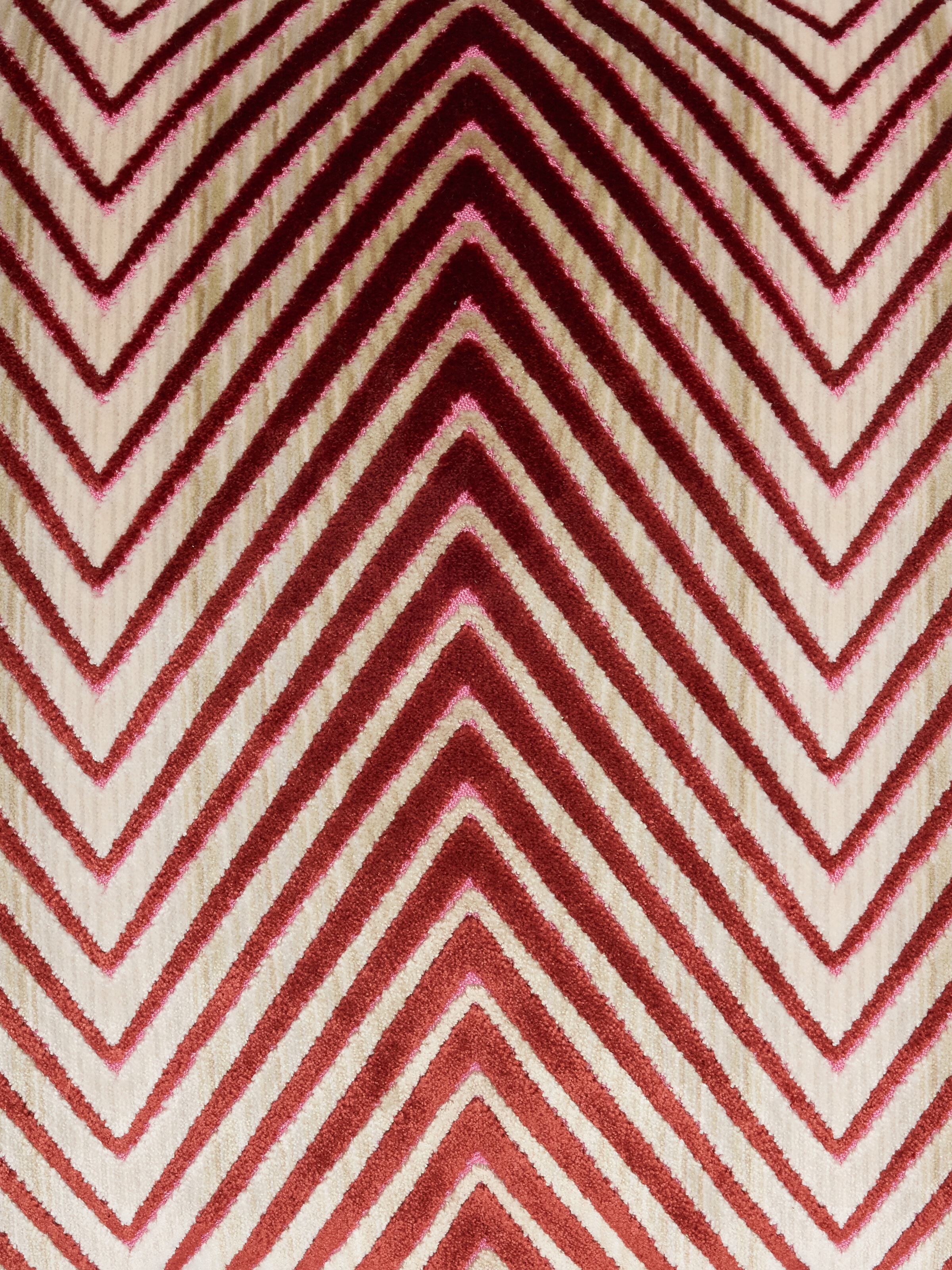 Ziggy 40x40 cm viscose blend zigzag cushion Red & Multicoloured