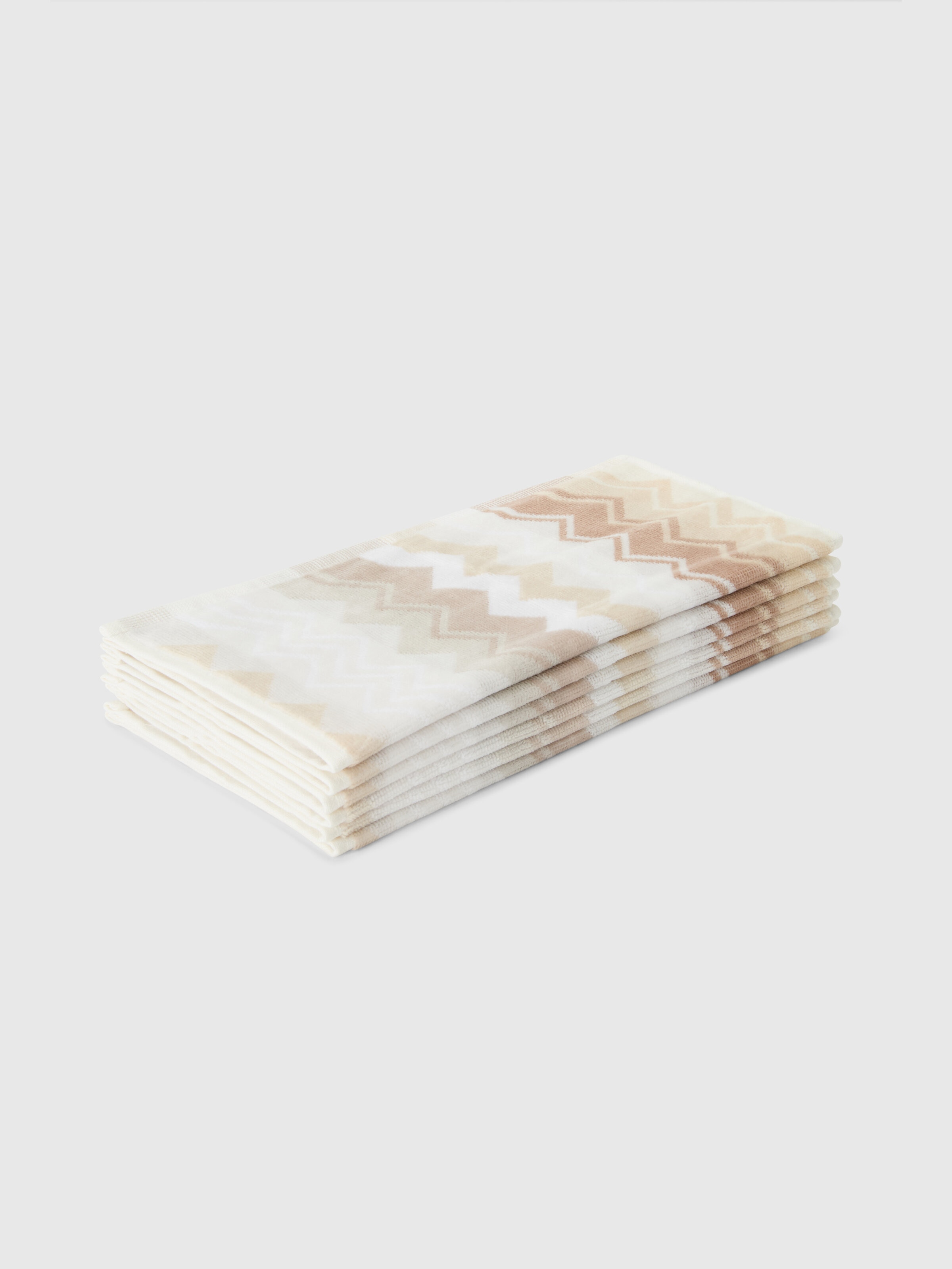 Giacomo face towels 30x30 cm 6 pieces Beige | Missoni