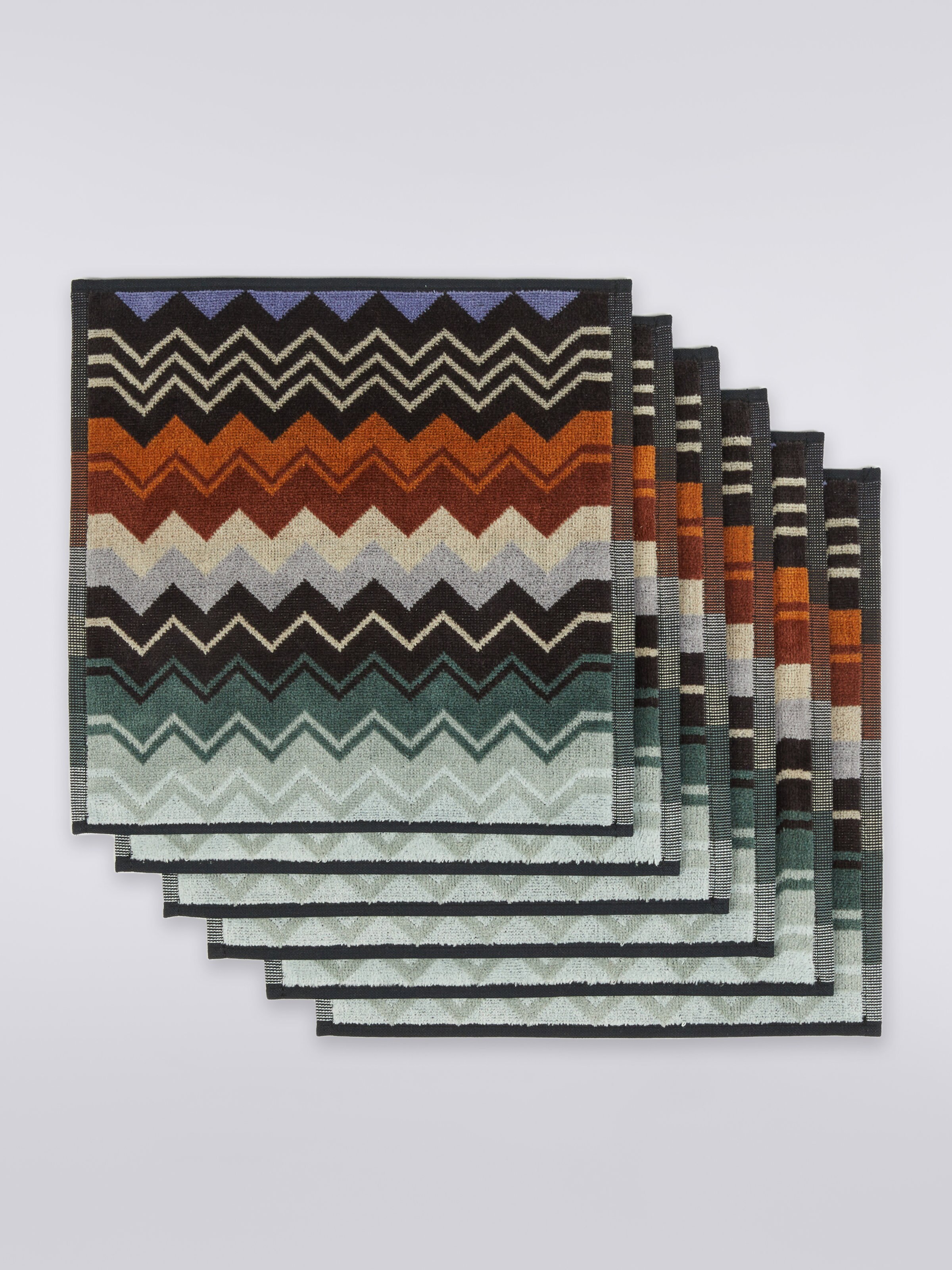 Giacomo Face Towel 30X30 6 Pieces, Multicoloured  - 1