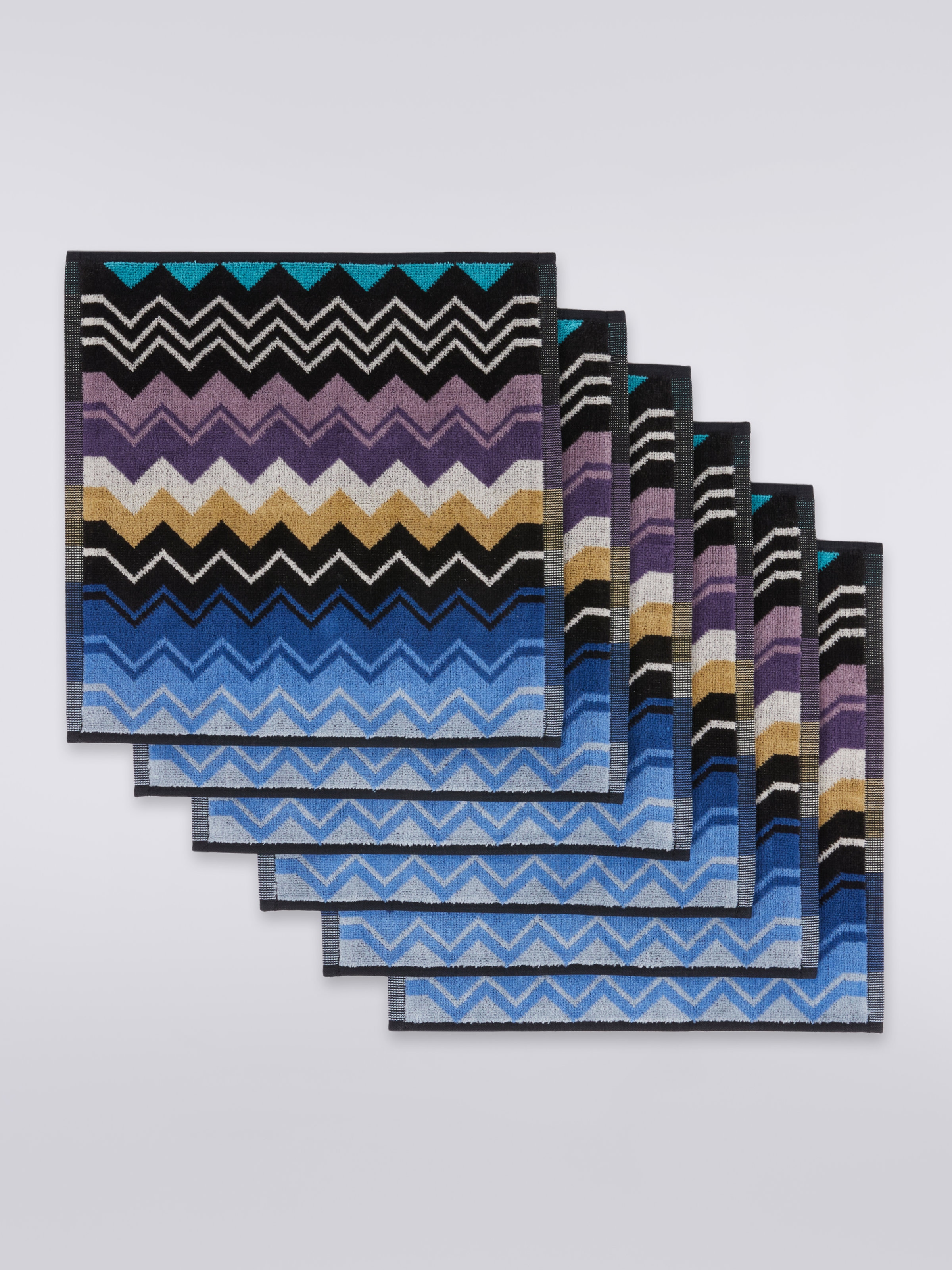 Giacomo Face Towel 30X30 6 Pieces, Multicoloured  - 1