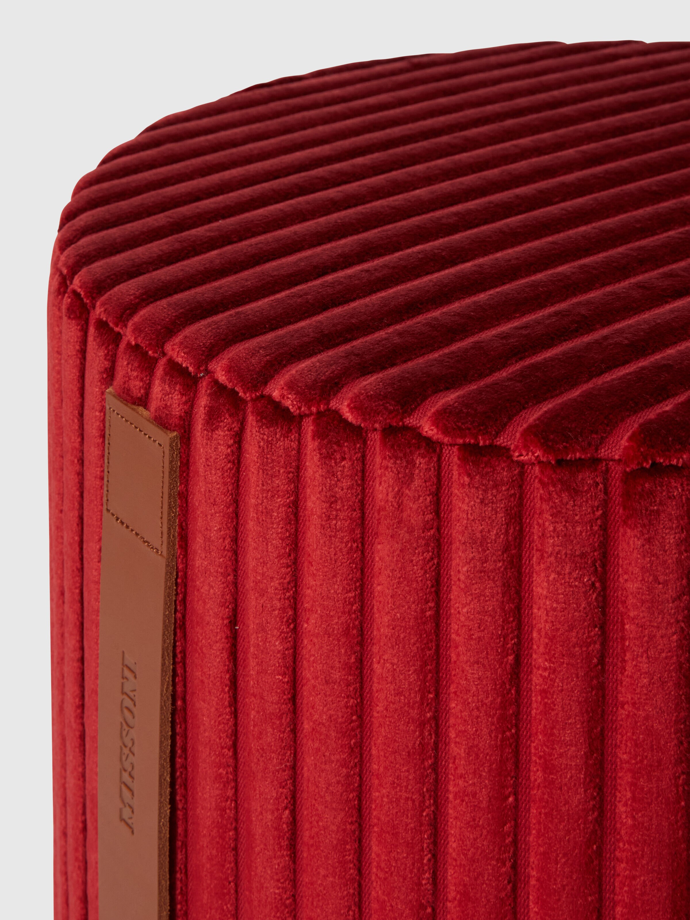 Coomba Cylinder Pouf 40X30, Red  - 2