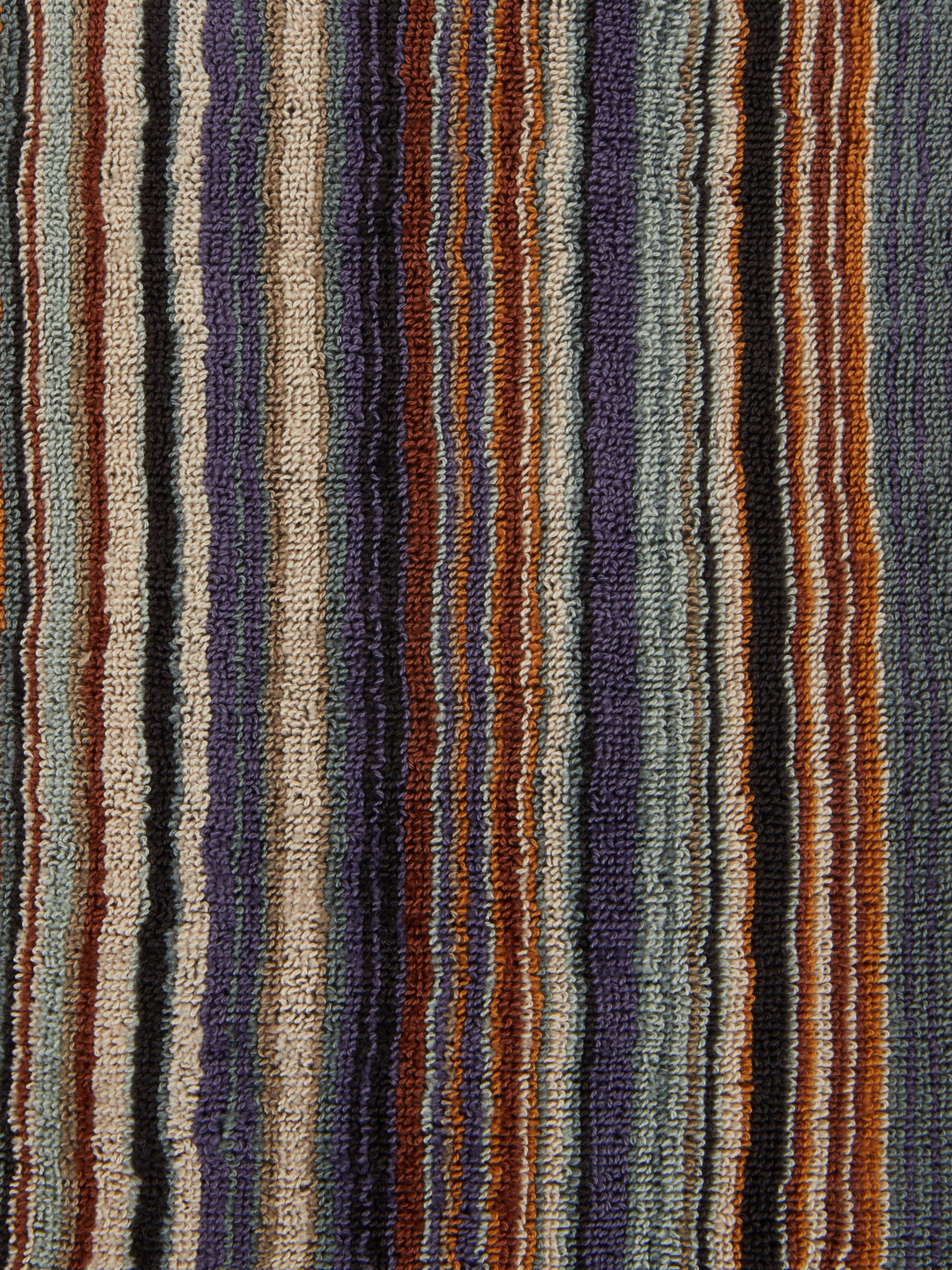 2-piece Jazz bath towel set in striped cotton terry, Multicoloured  - 3