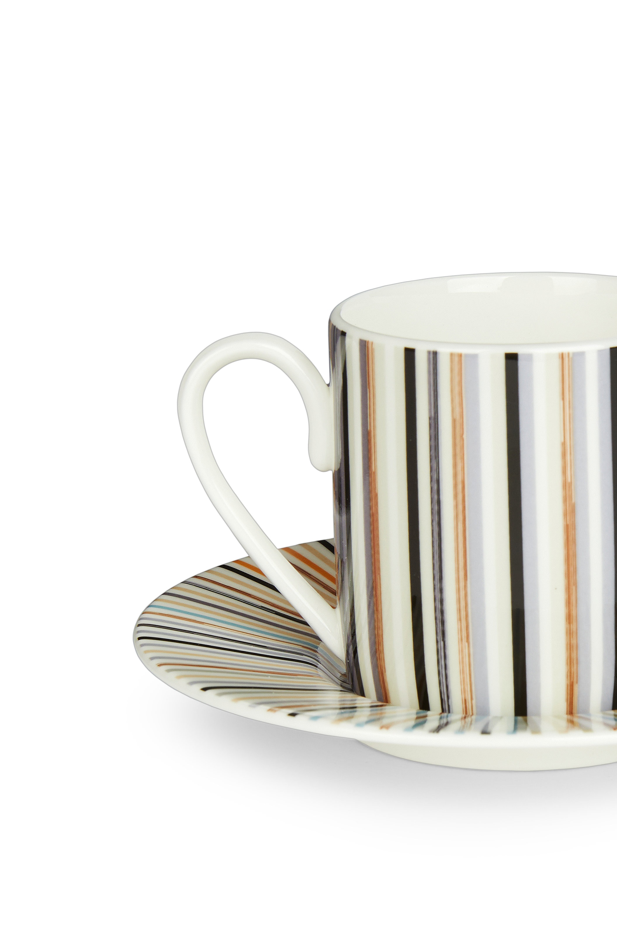 Jenkins 2 tazas de café y plato, Blanco  - 1