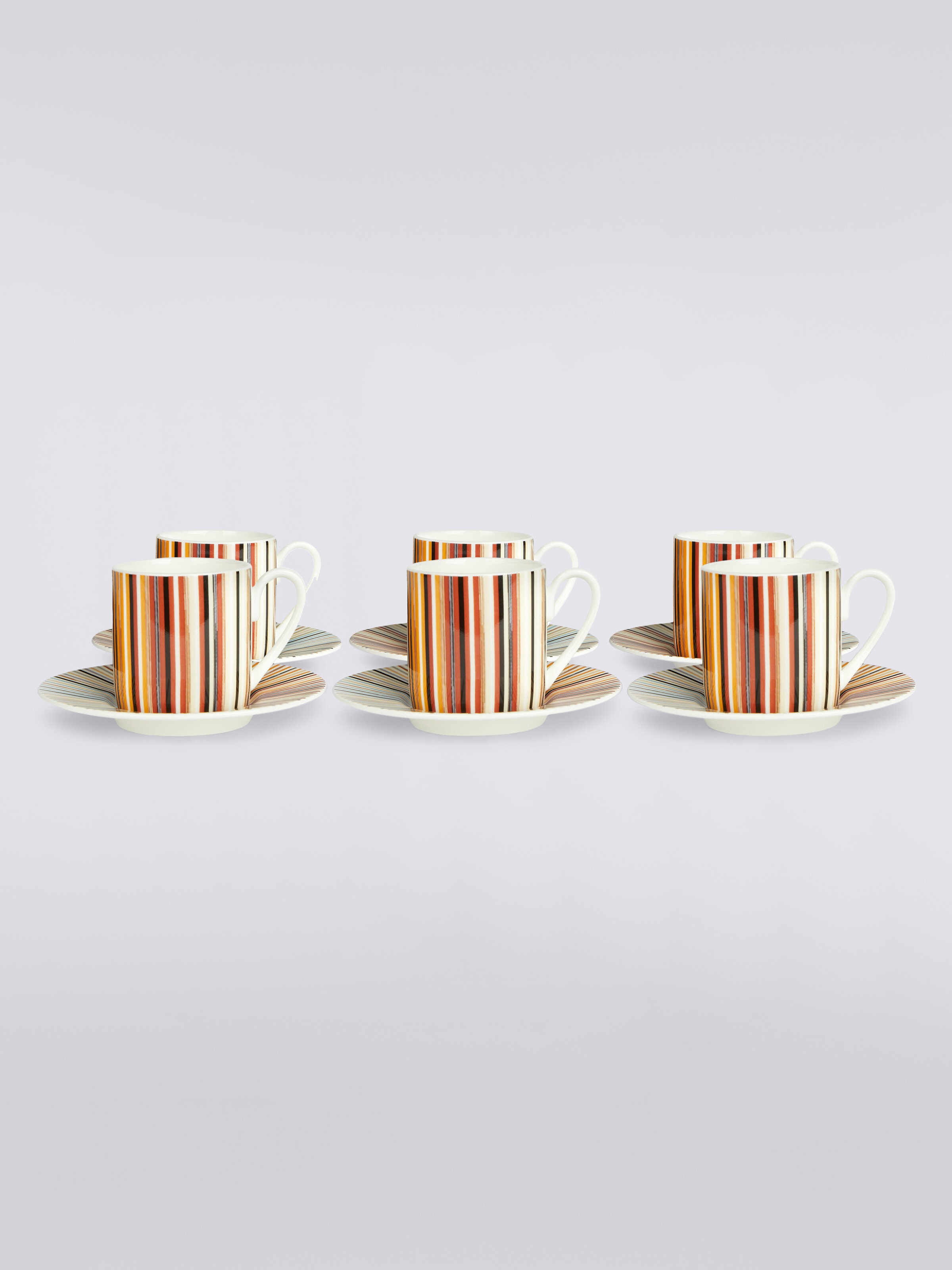 Jenkins Set of 6 coffee cups & saucers, White  - 3