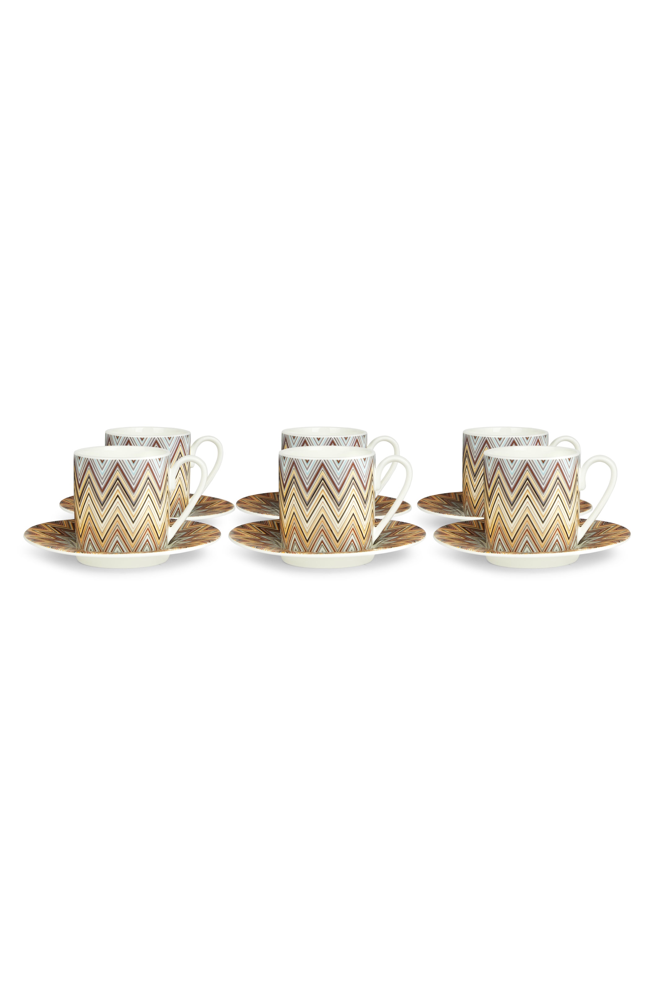 Jarris Set of 6 coffee cups & saucers, White  - 2