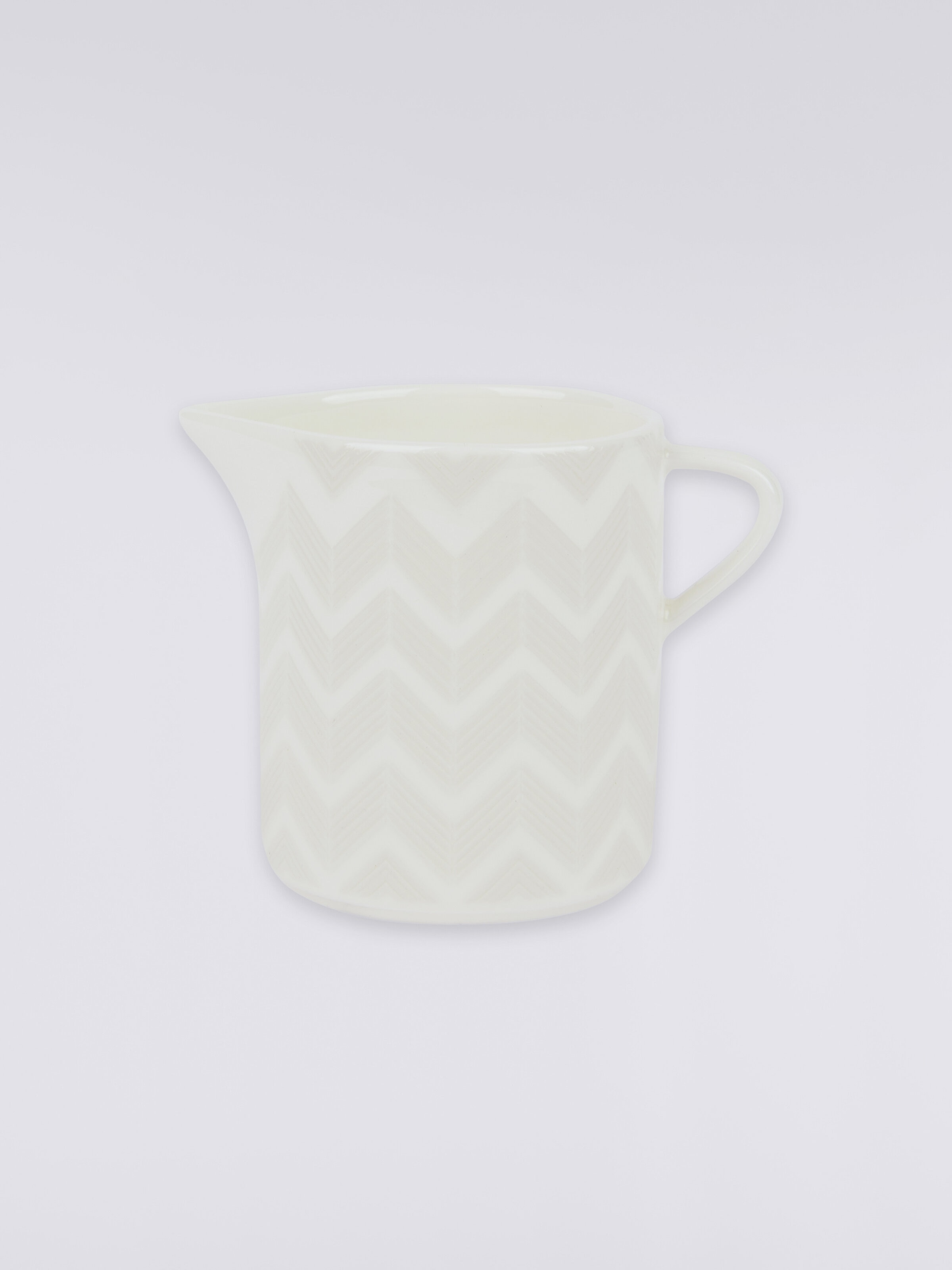 Zigzag White Milk Jug, White  - 0