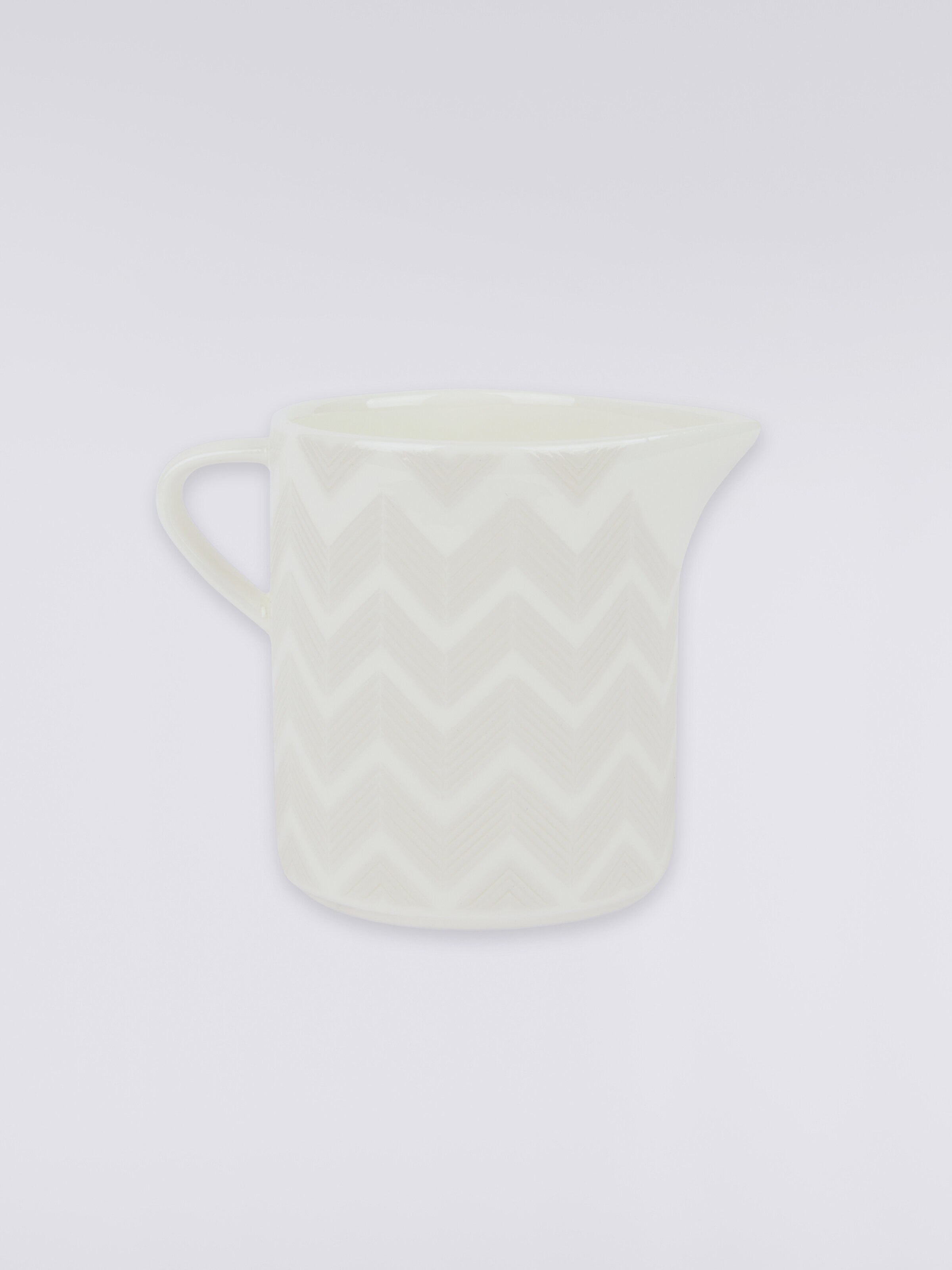 Zigzag White Milk Jug, White  - 1