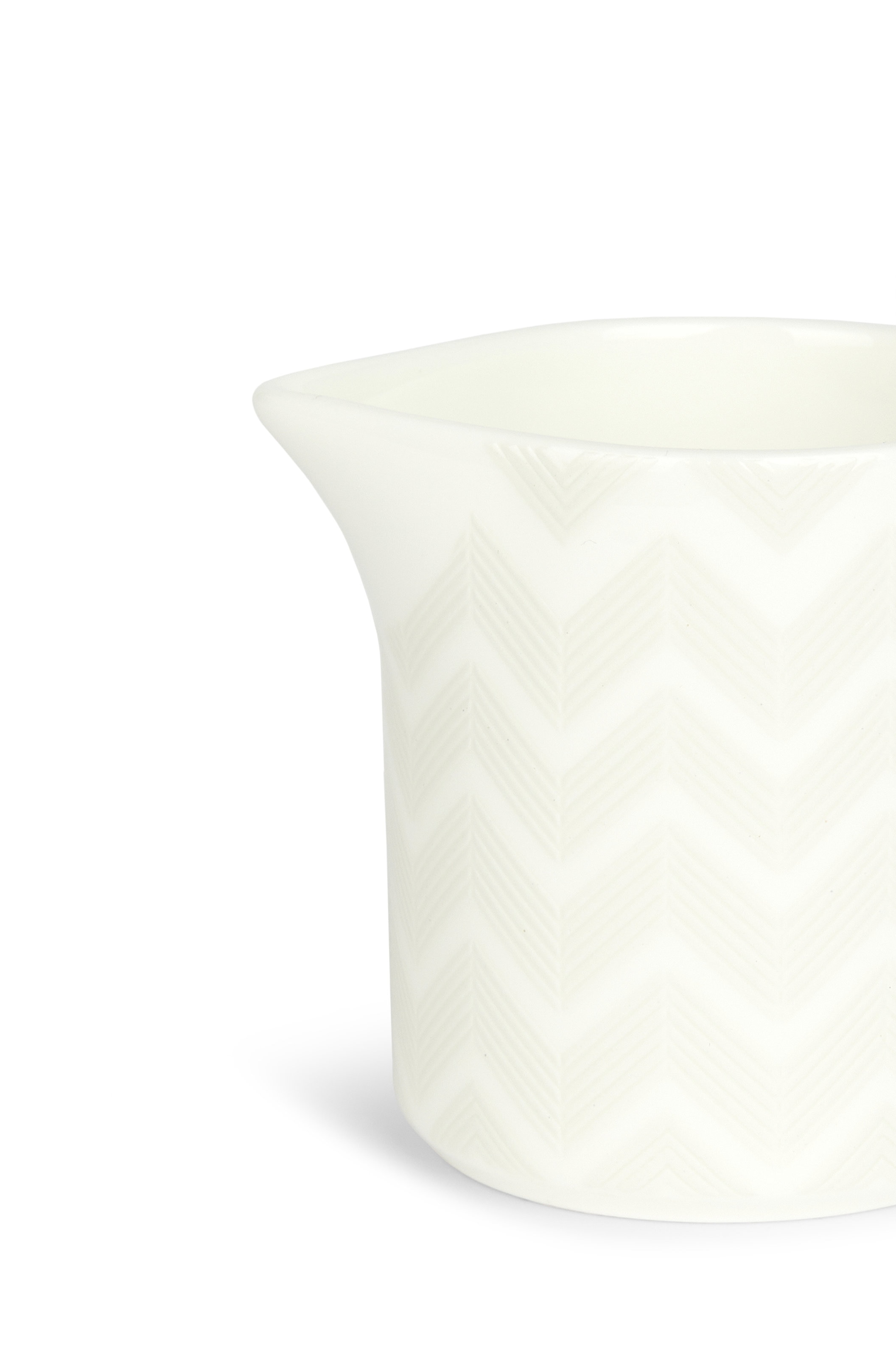 Zigzag White Milk Jug, White  - 3