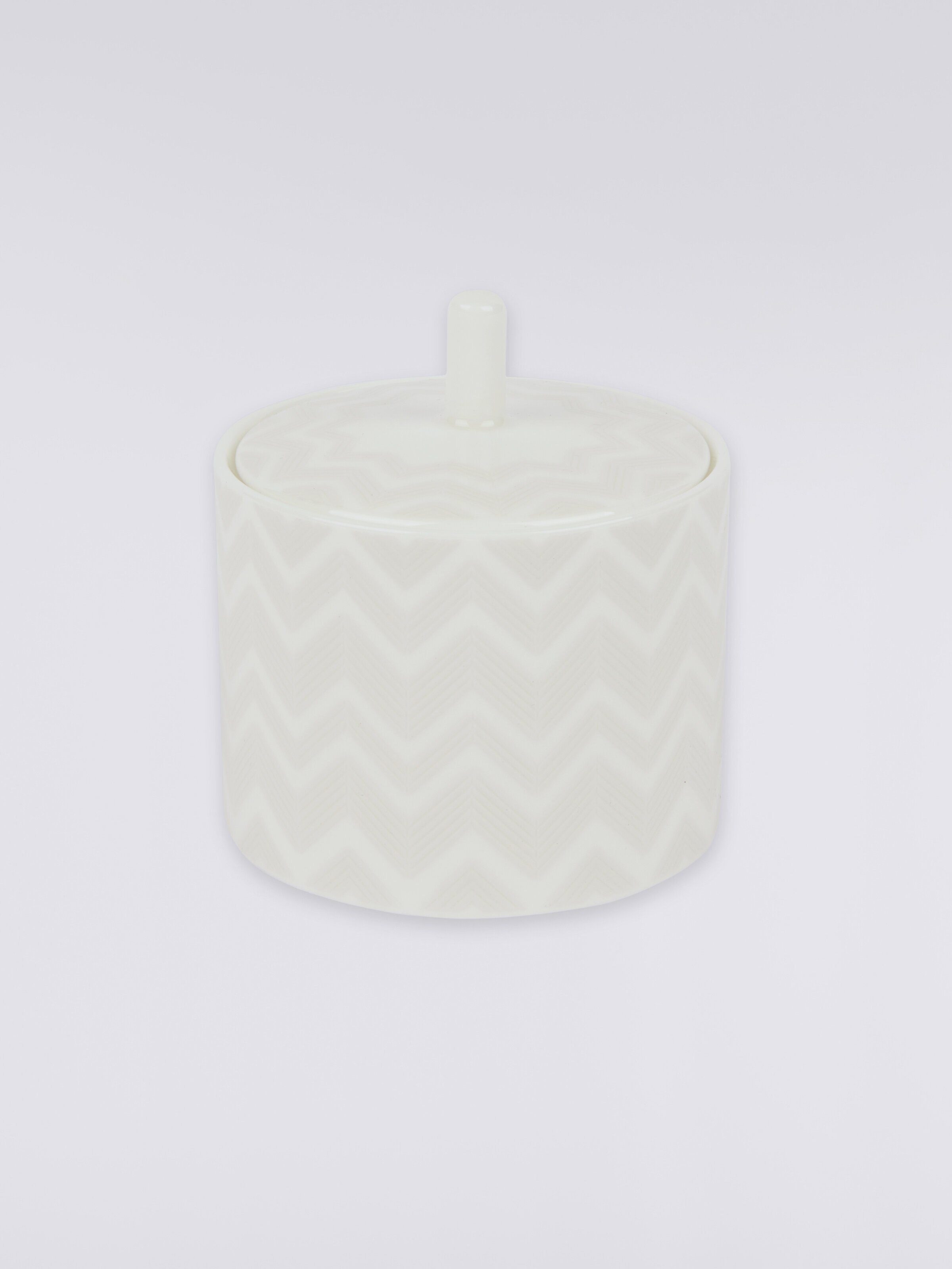 Zigzag White Sugar Bowl, White  - 0
