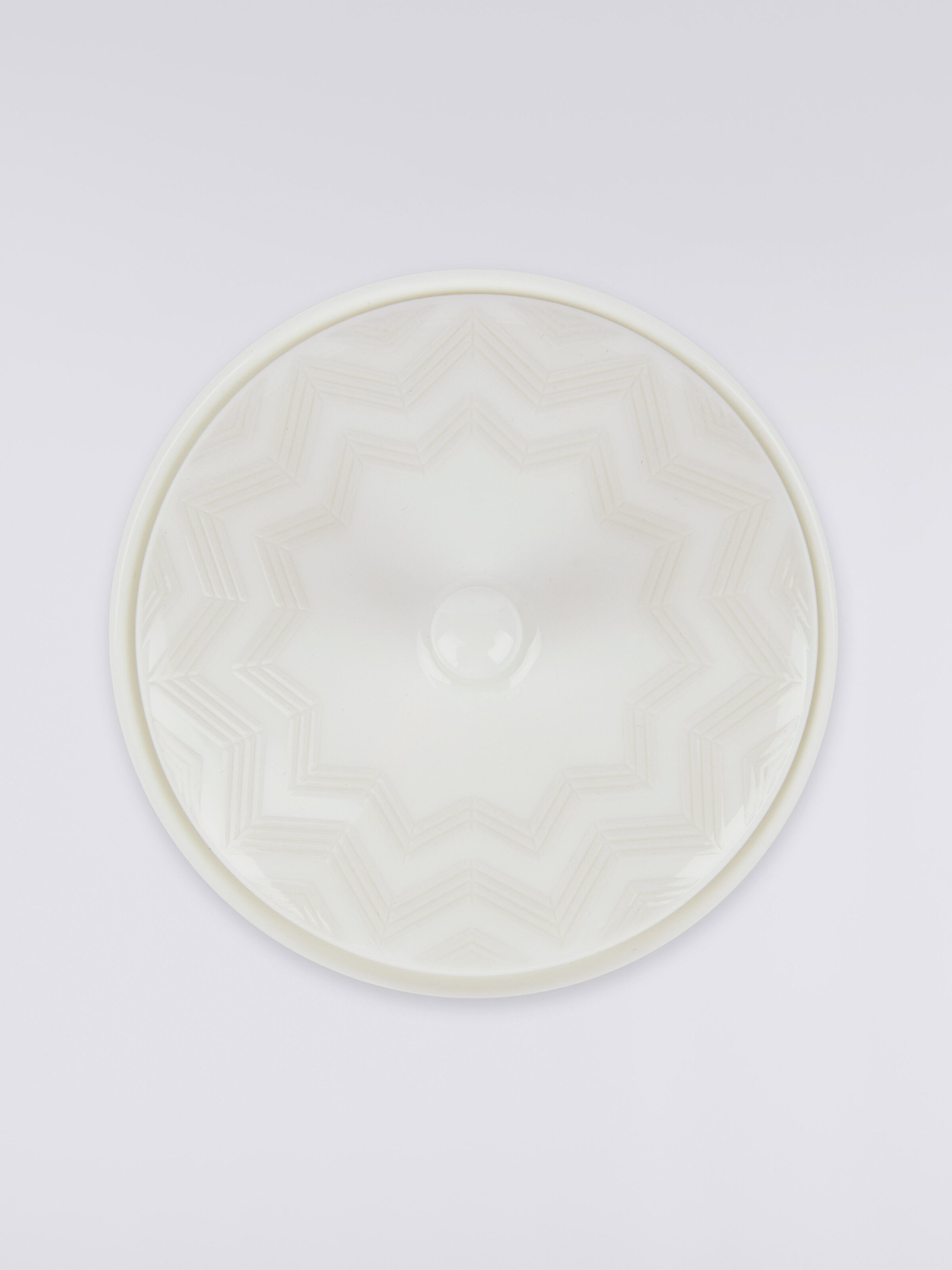 Zigzag White Sugar Bowl, White  - 2