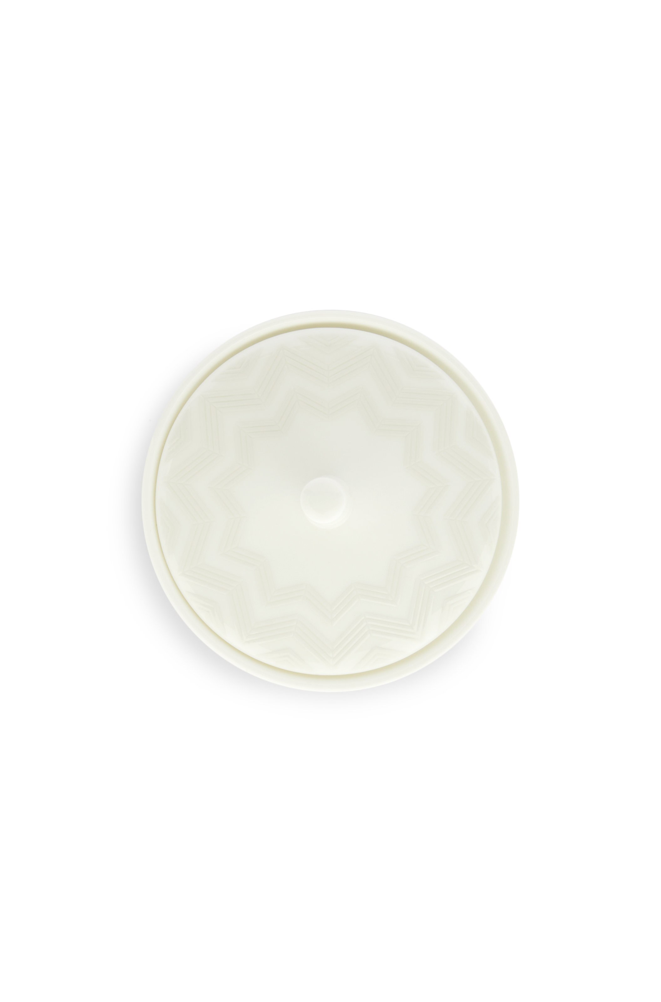 Zigzag White Sugar Bowl, White  - 3