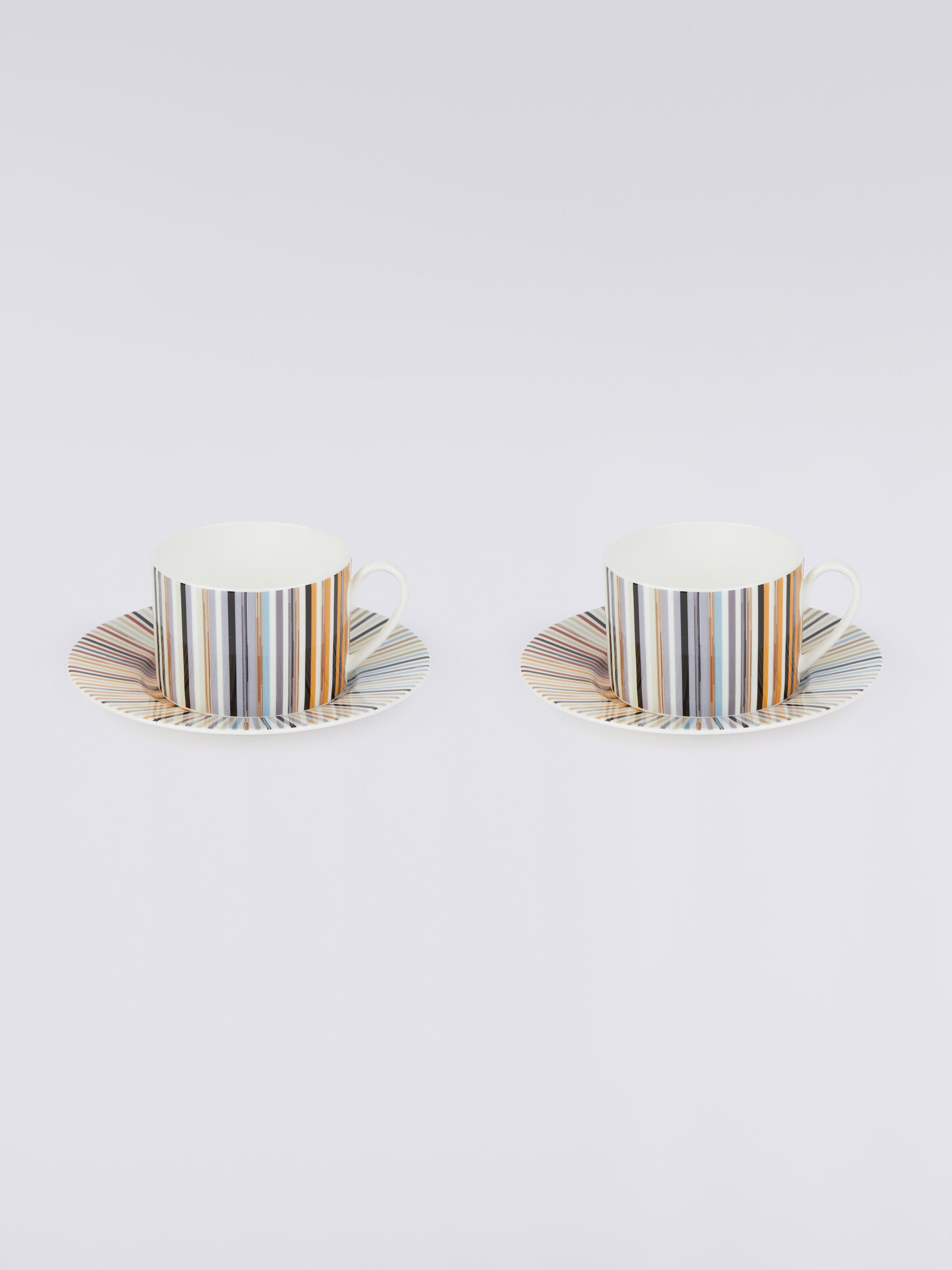 Stripes Jenkins Tazza Tè Set 2 Pz C/Piattino , Bianco  - 2