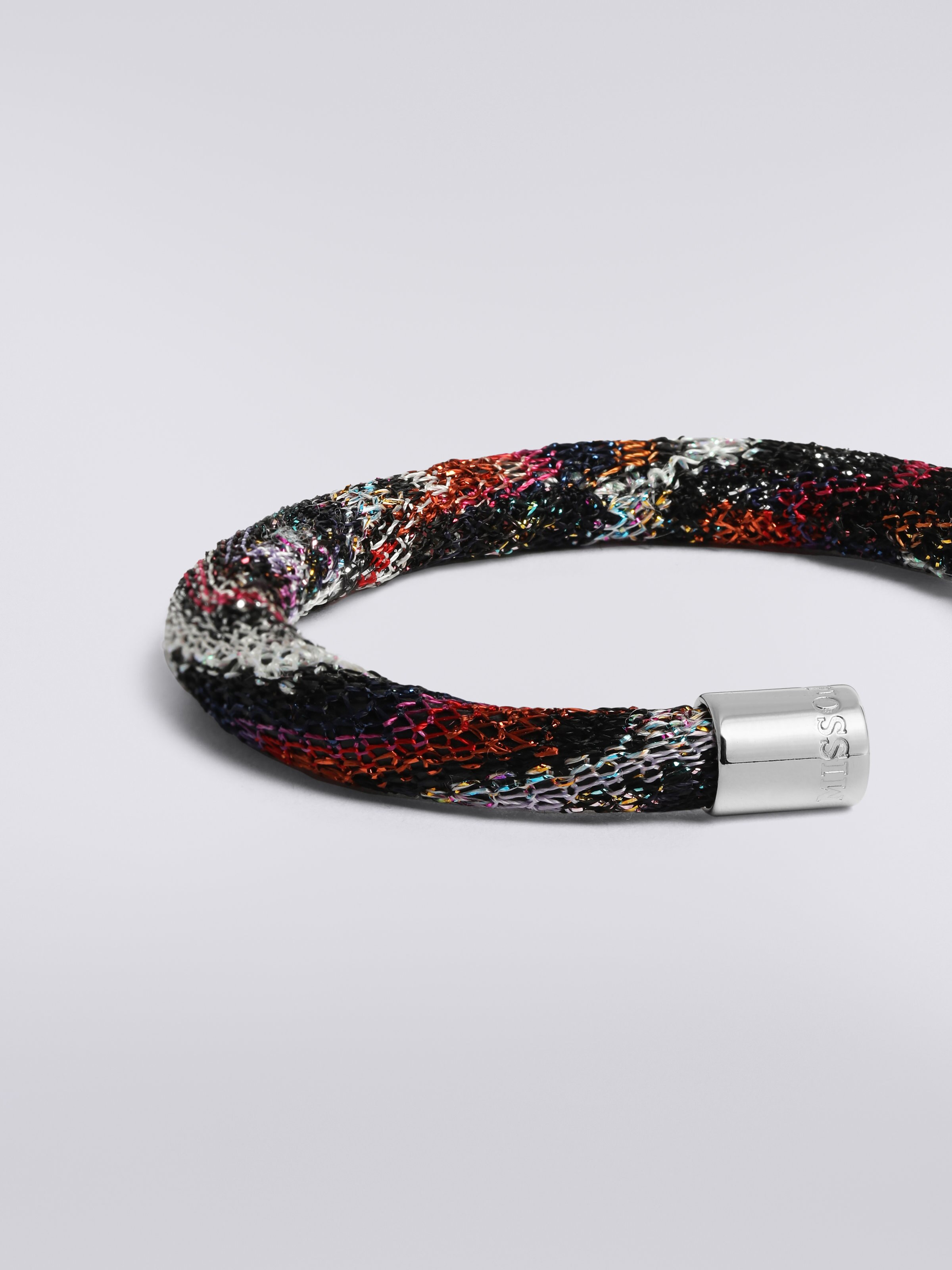 Fabric bangle with lurex, Multicoloured  - 2