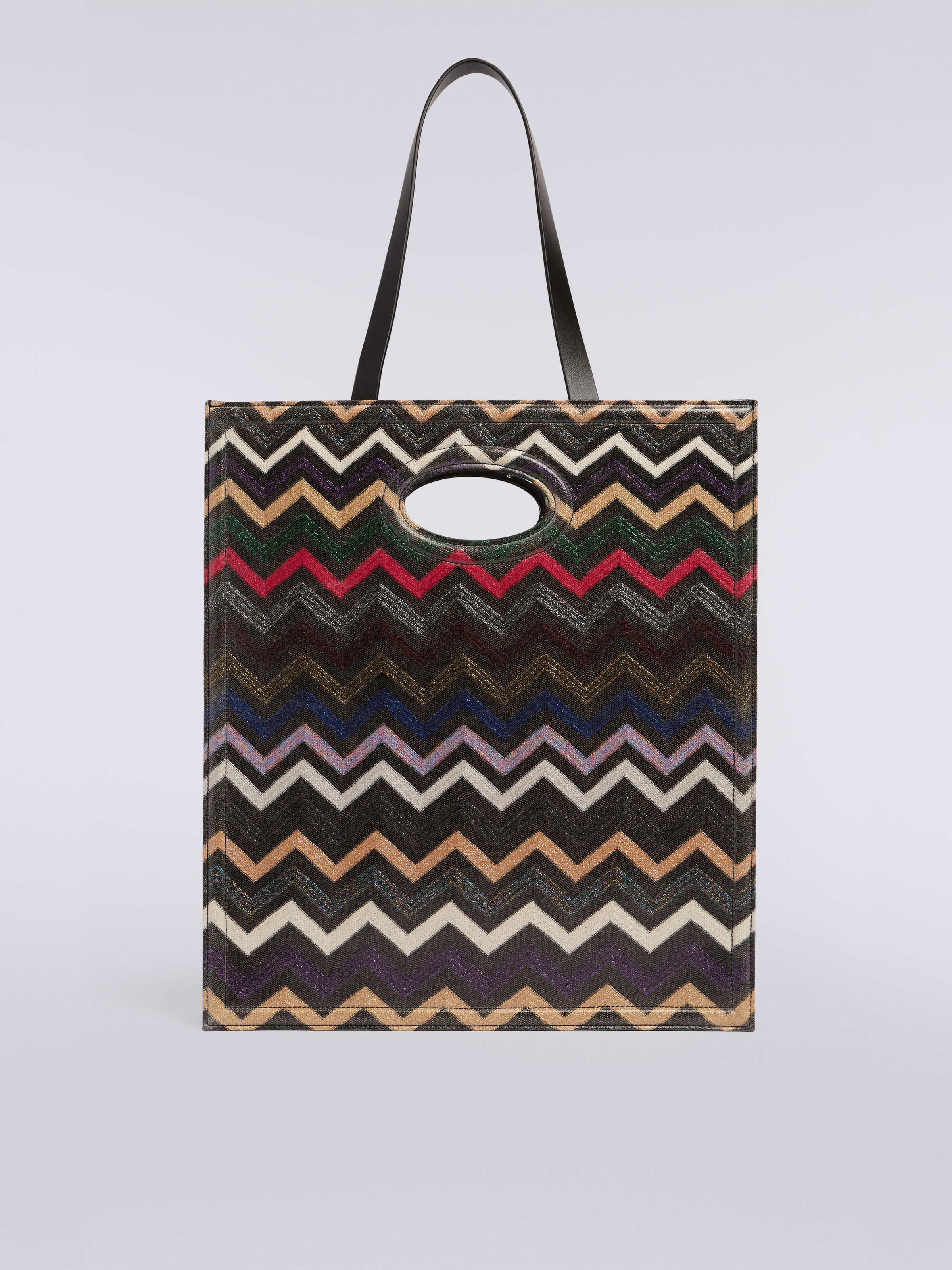 Zigzag lamé viscose bag, Multicoloured  - 2