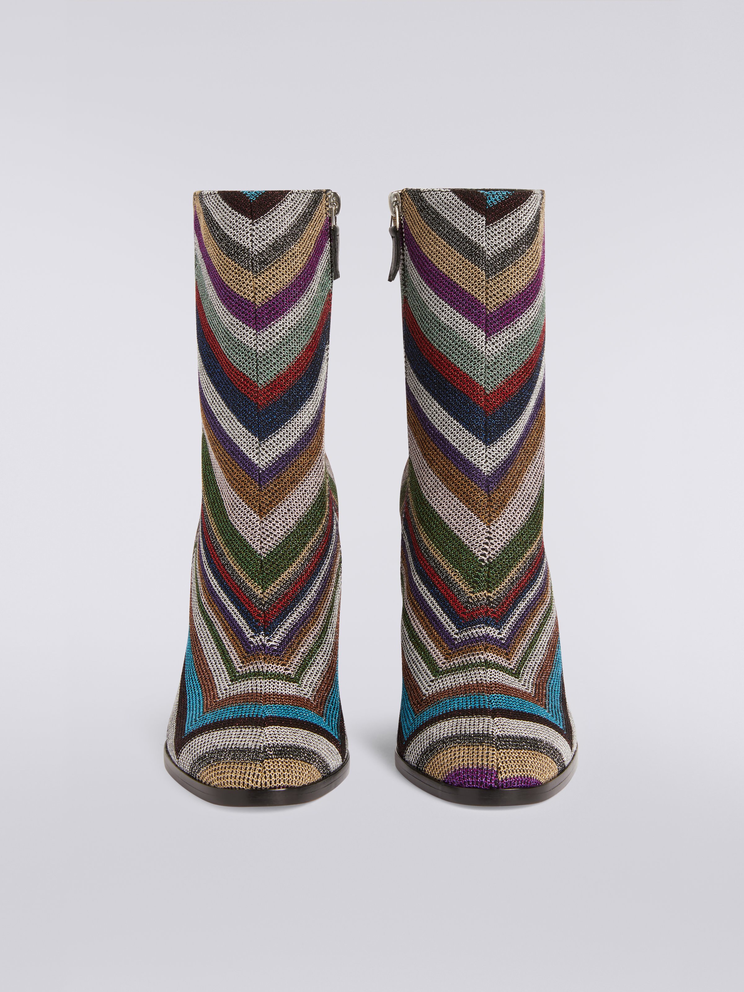 Fabric ankle boots with lurex, Multicoloured  - 2