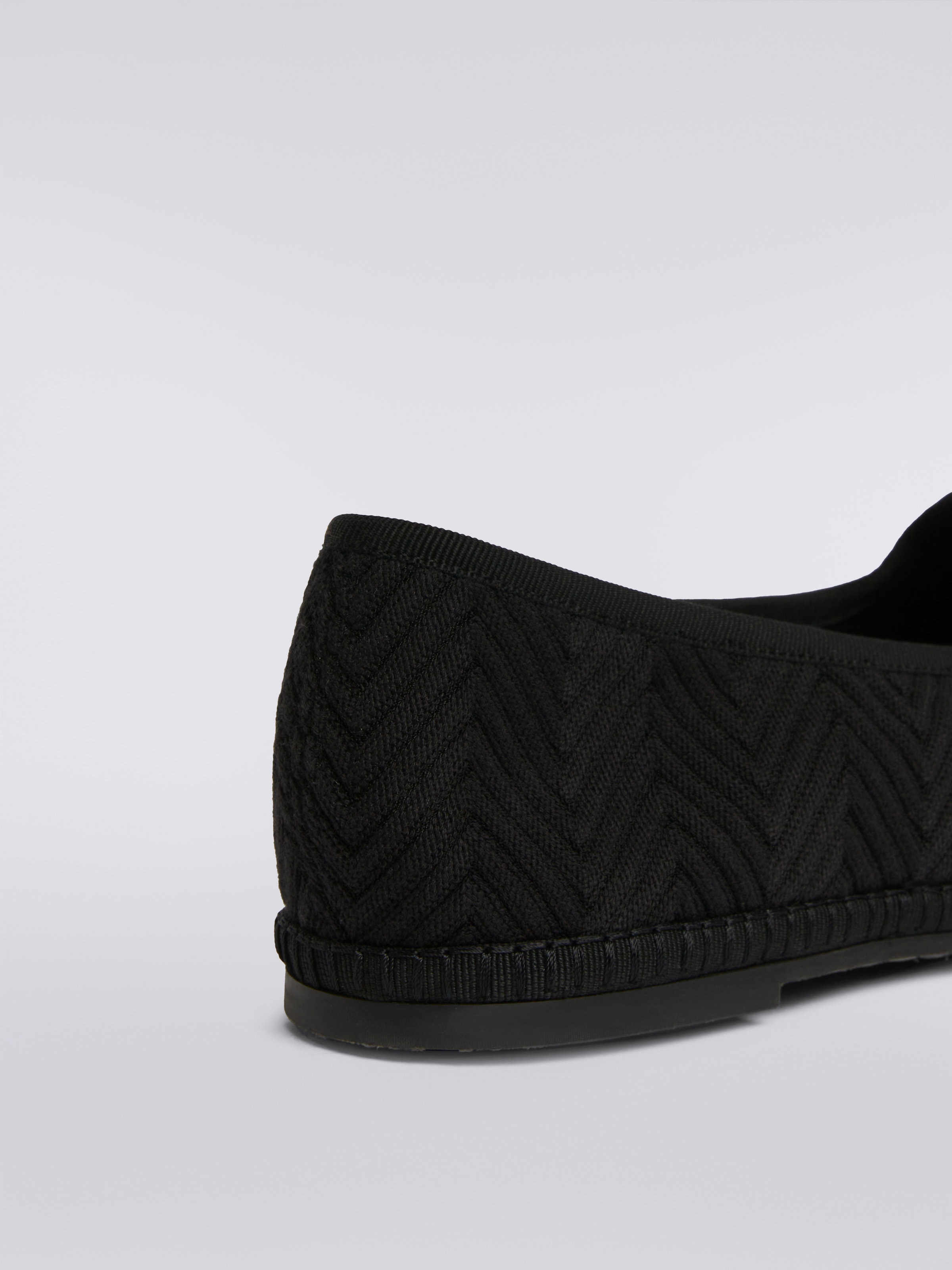 Friulane in chevron fabric with lurex, Black    - 3