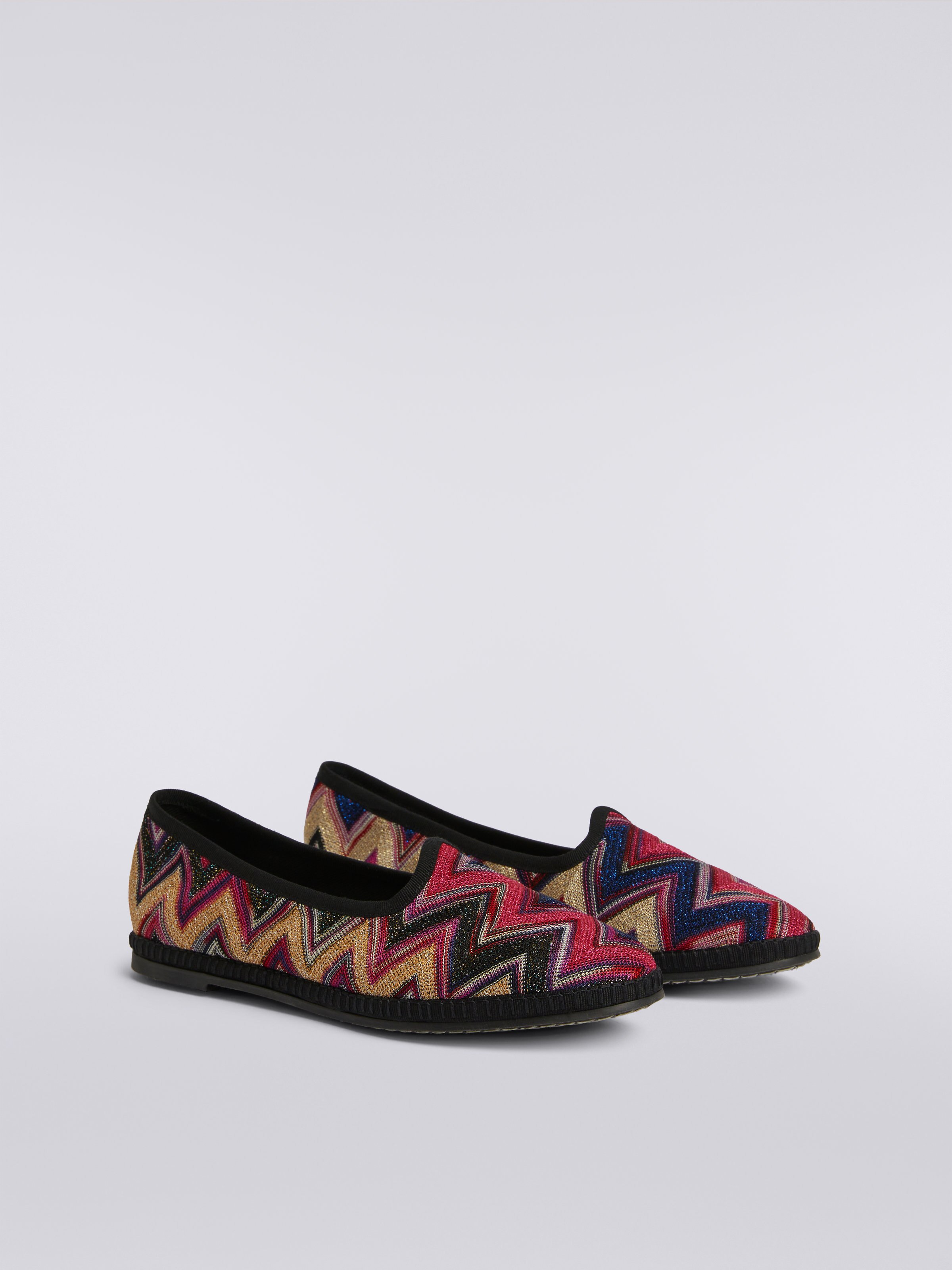 Friulane in chevron fabric with lurex, Multicoloured  - 1