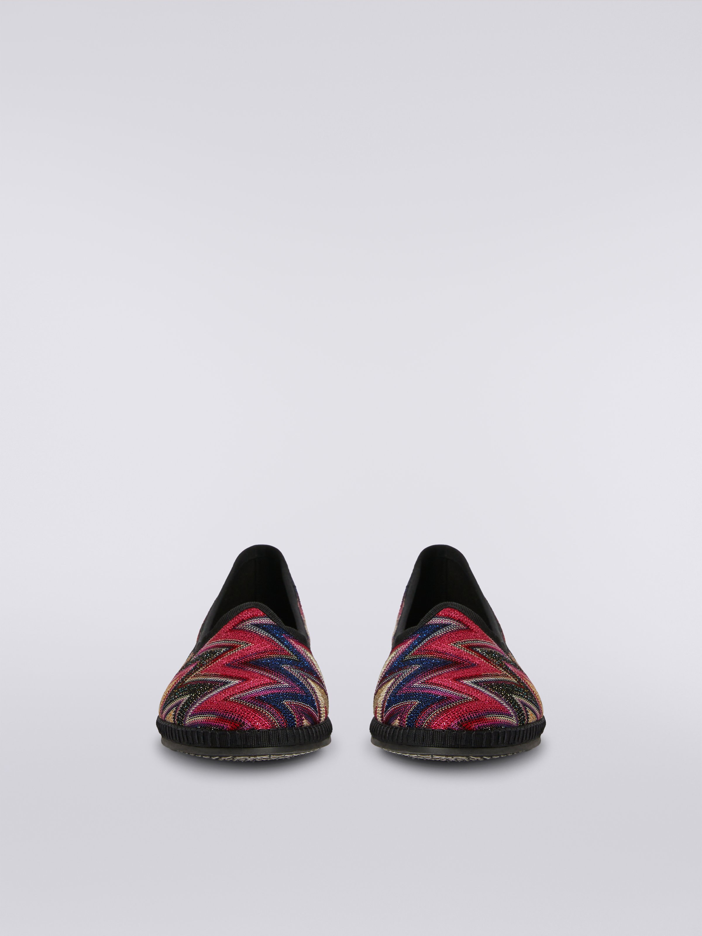Friulane in chevron fabric with lurex, Multicoloured  - 2