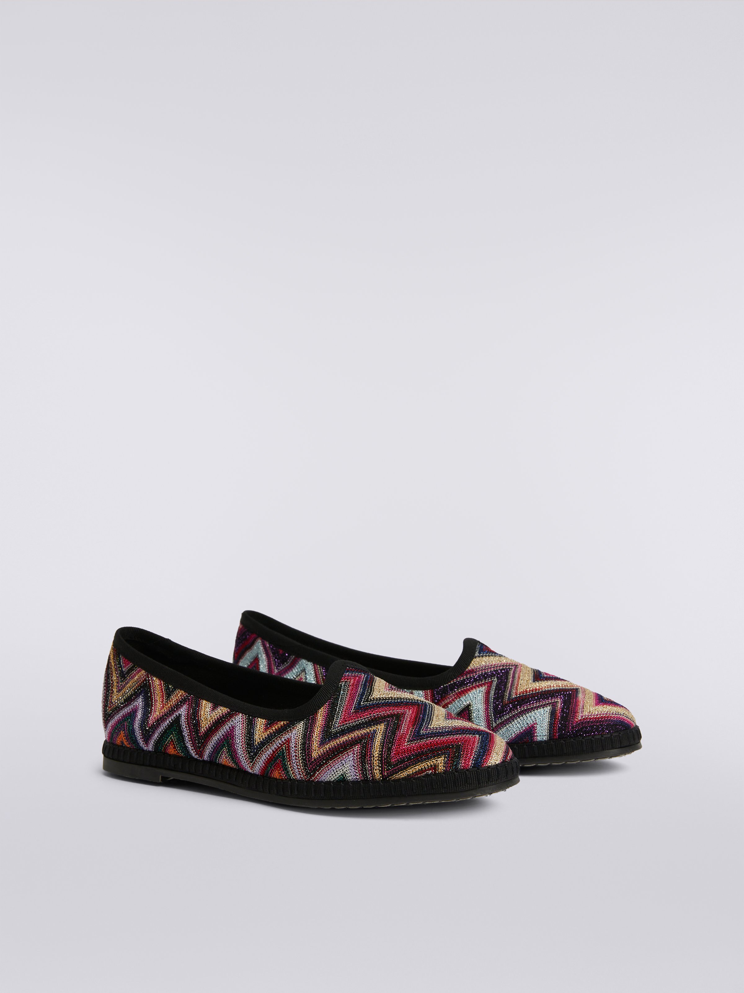 Friulane in chevron fabric with lurex, Multicoloured  - 1