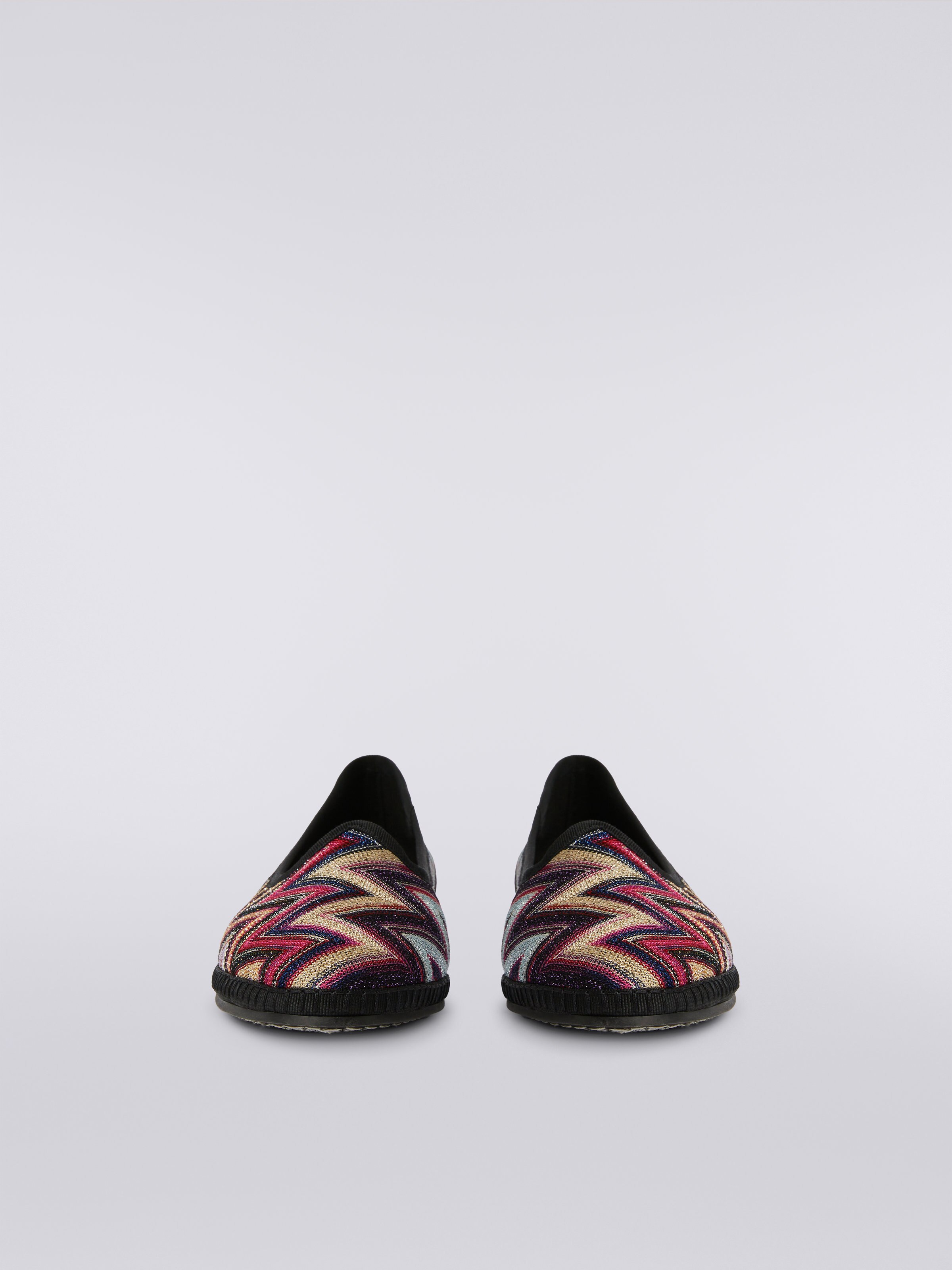 Friulane in chevron fabric with lurex, Multicoloured  - 2