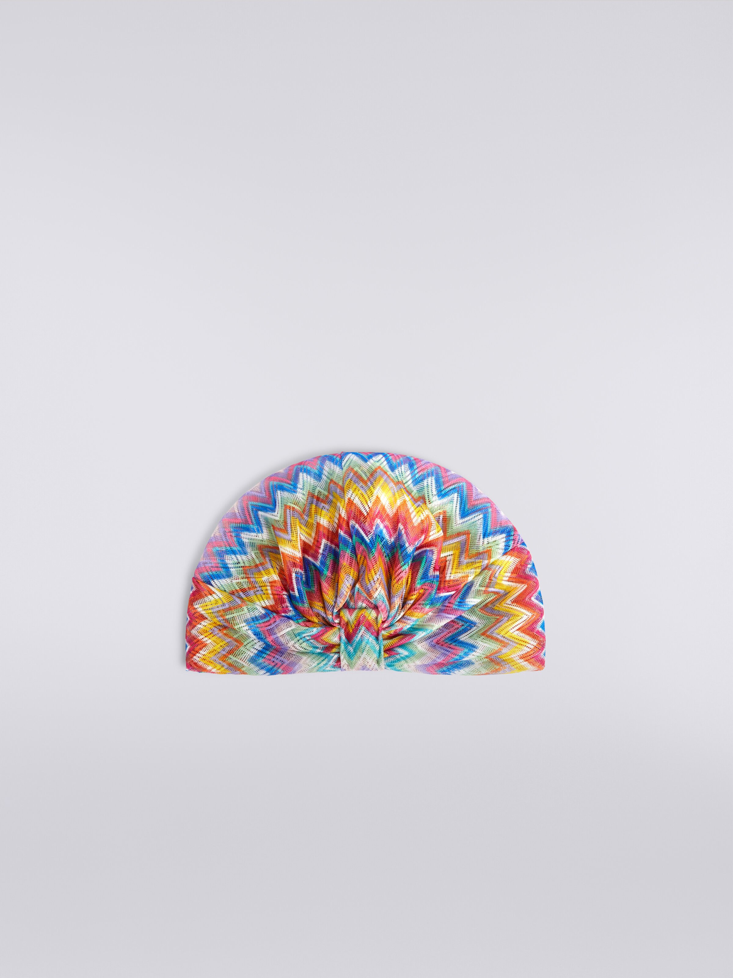 Zigzag printed turban, Multicoloured  - 0
