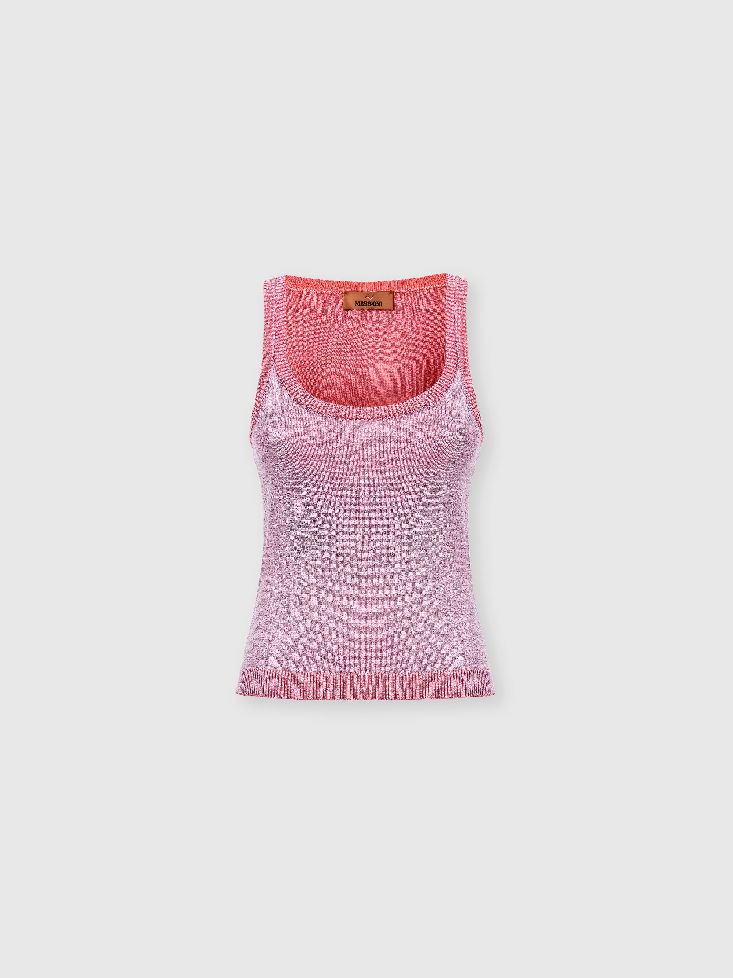 Viscose Lamé Tank Top Lilac& Pink | Missoni