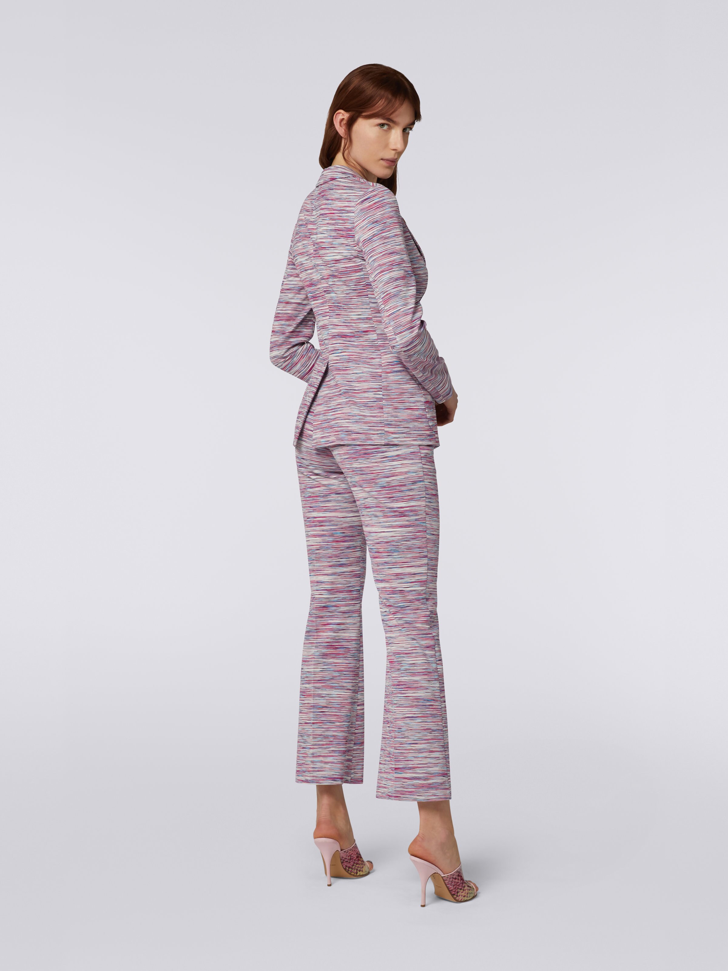 Blazer en jersey de coton flammé bicolore, Multicolore  - 3