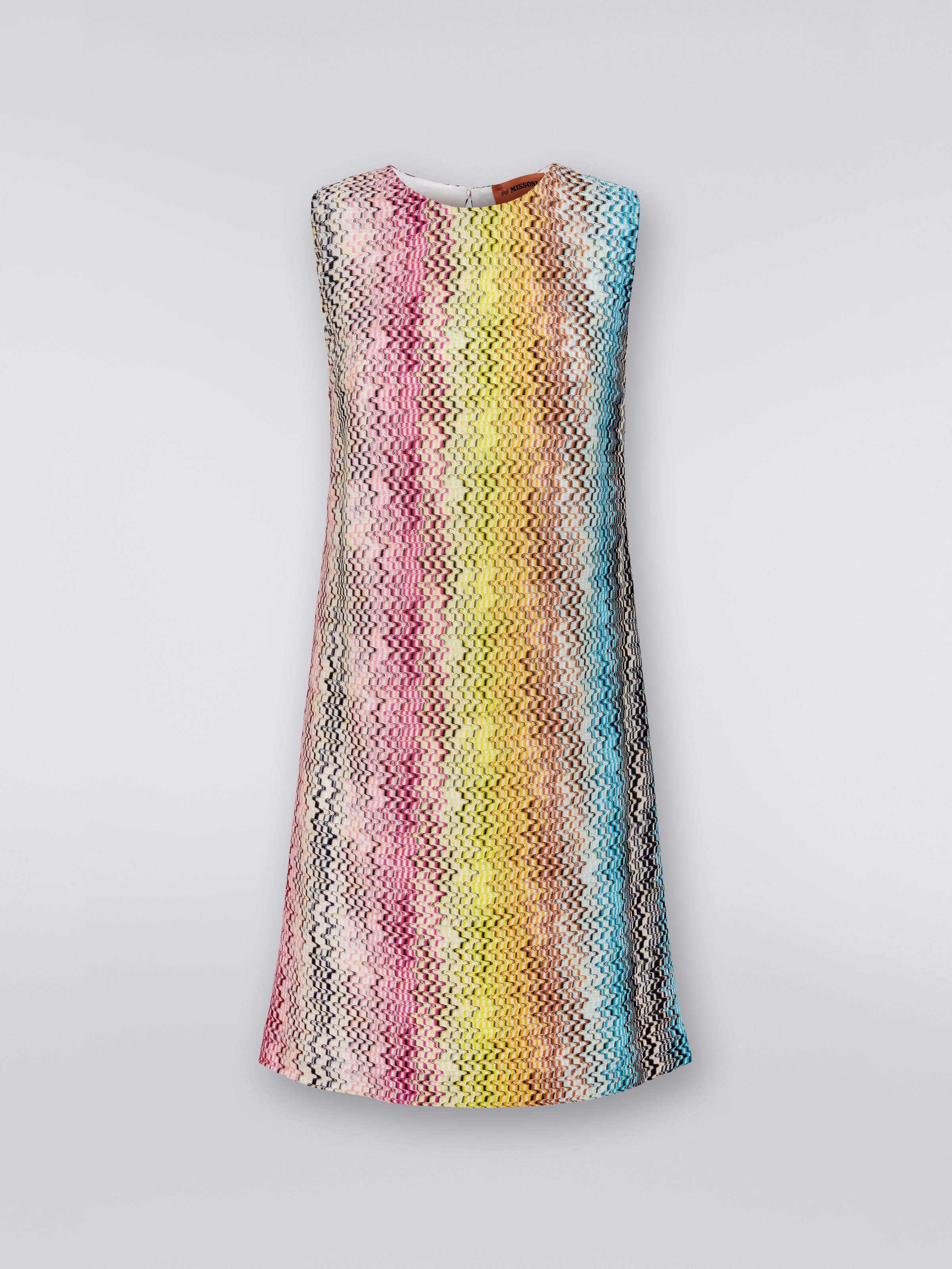 Abito a trapezio in viscosa, Multicolore  - 0