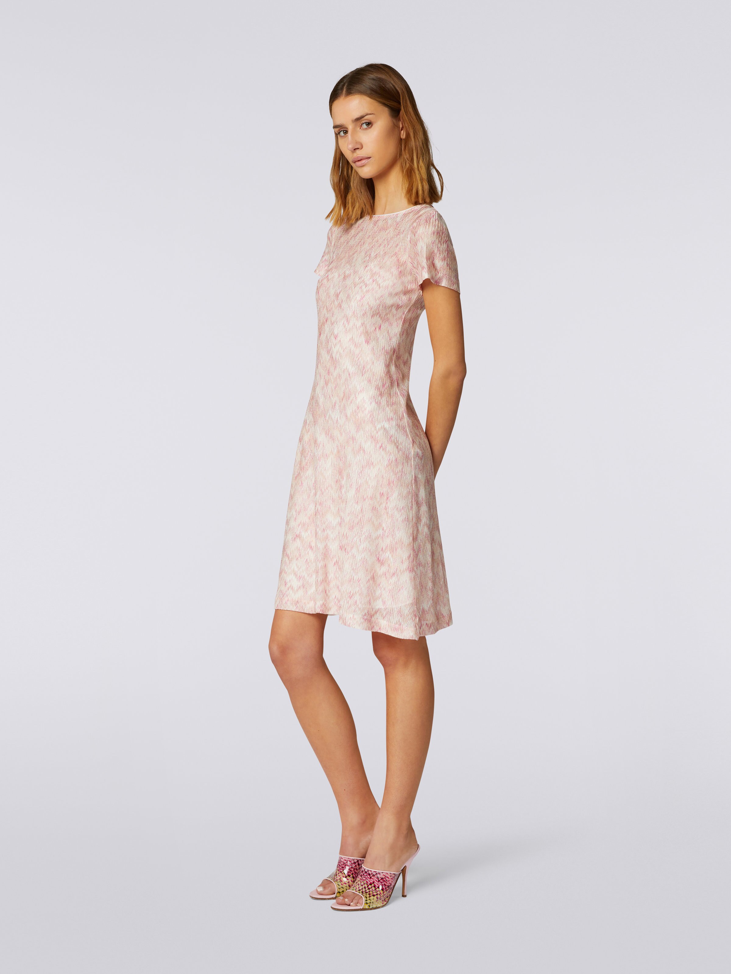 Viscose dress with dégradé snake motif, Multicoloured - 2