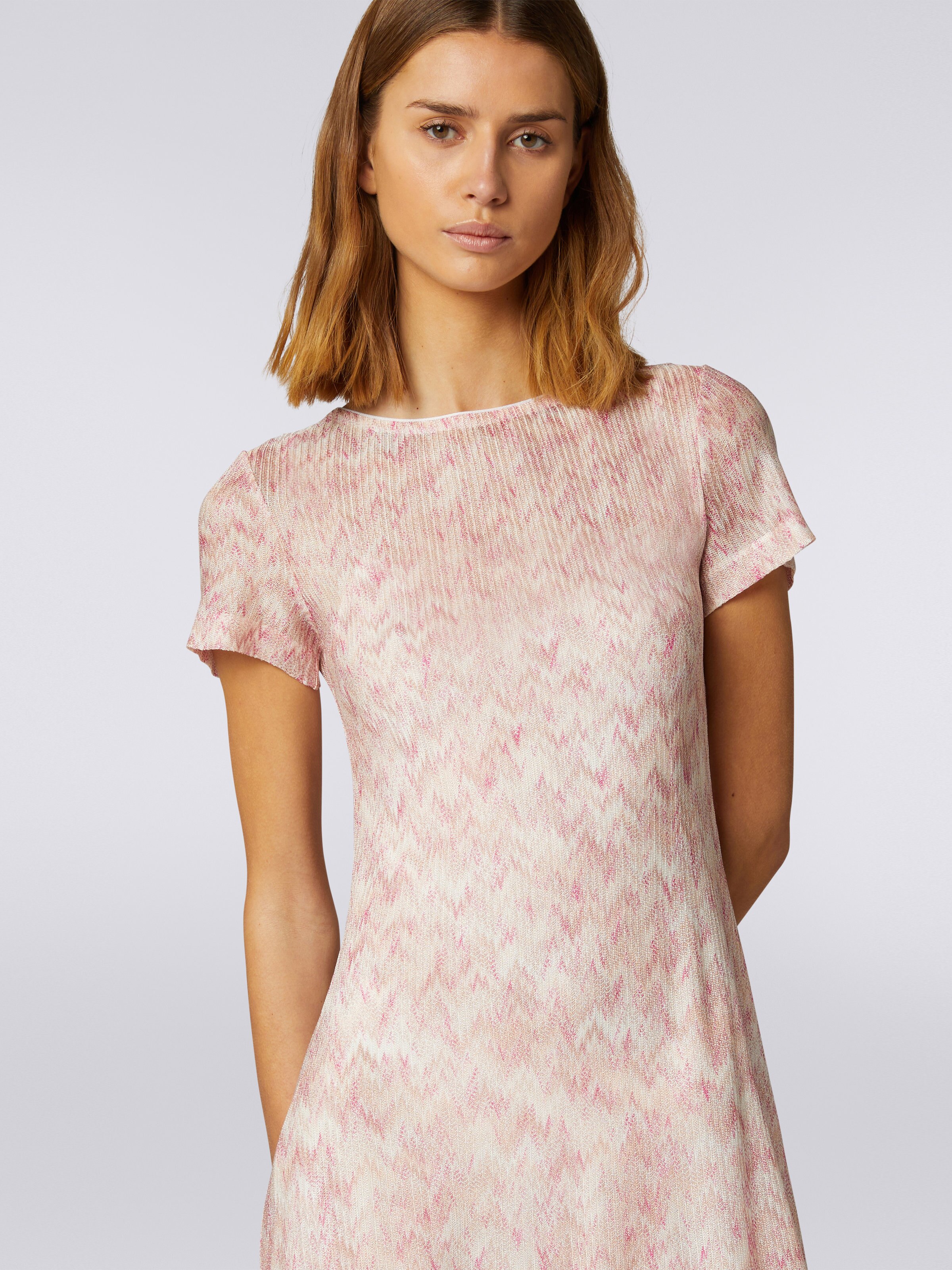 Viscose dress with dégradé snake motif, Multicoloured - 4