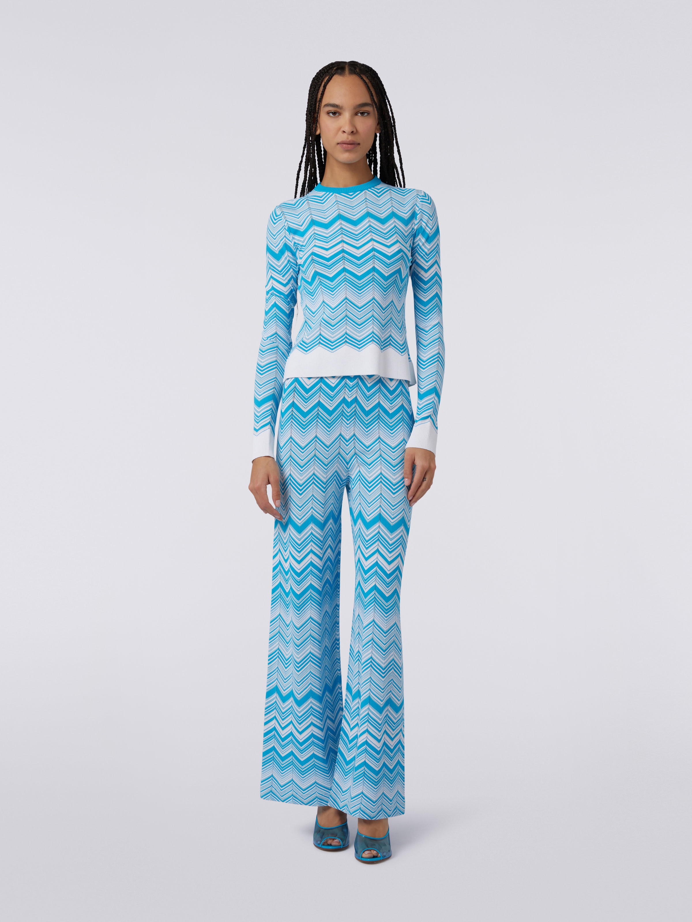 , Light Blue & White - 1