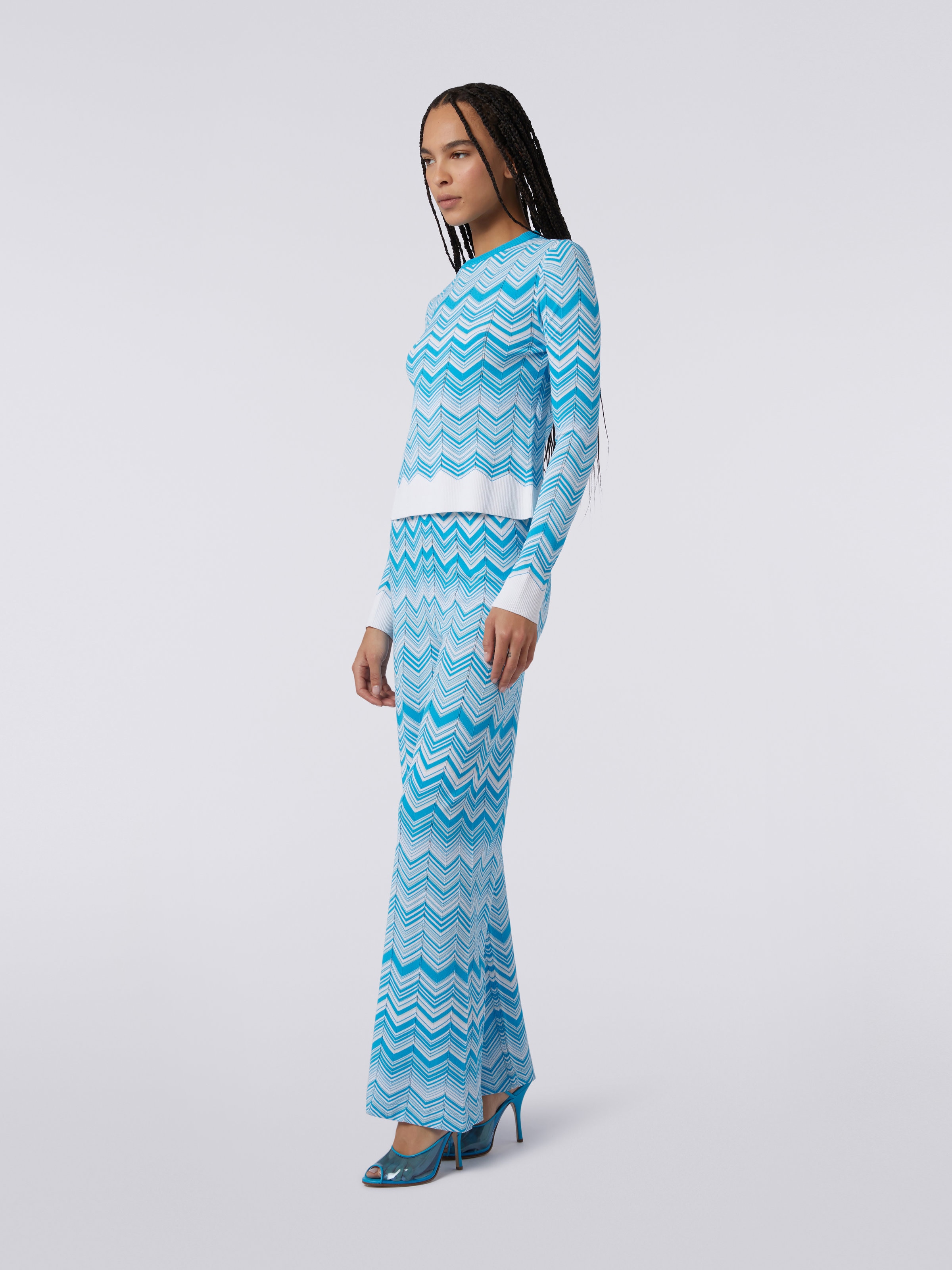 , Light Blue & White - 2
