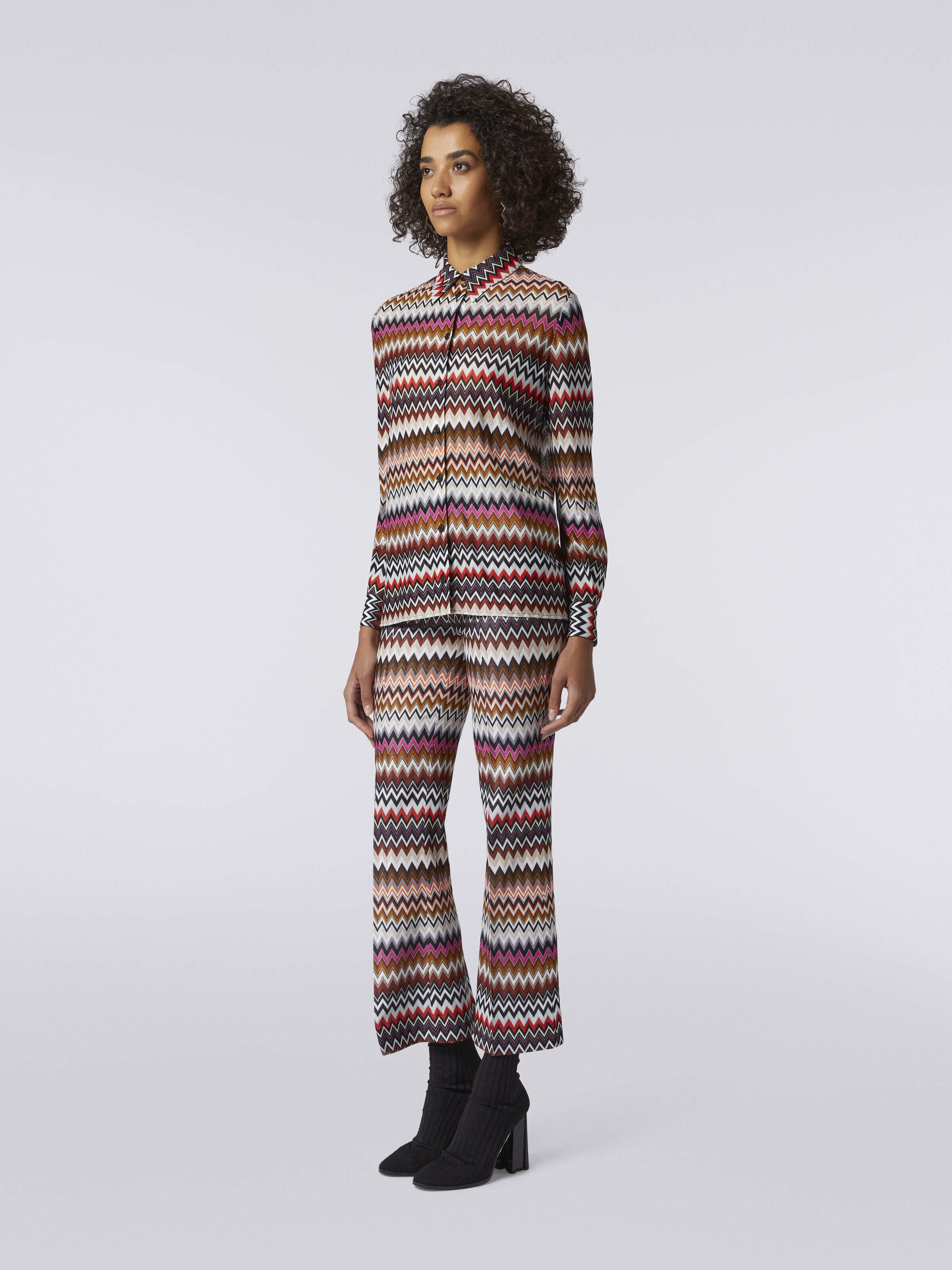 Viscose chevron shirt, Multicoloured  - 2