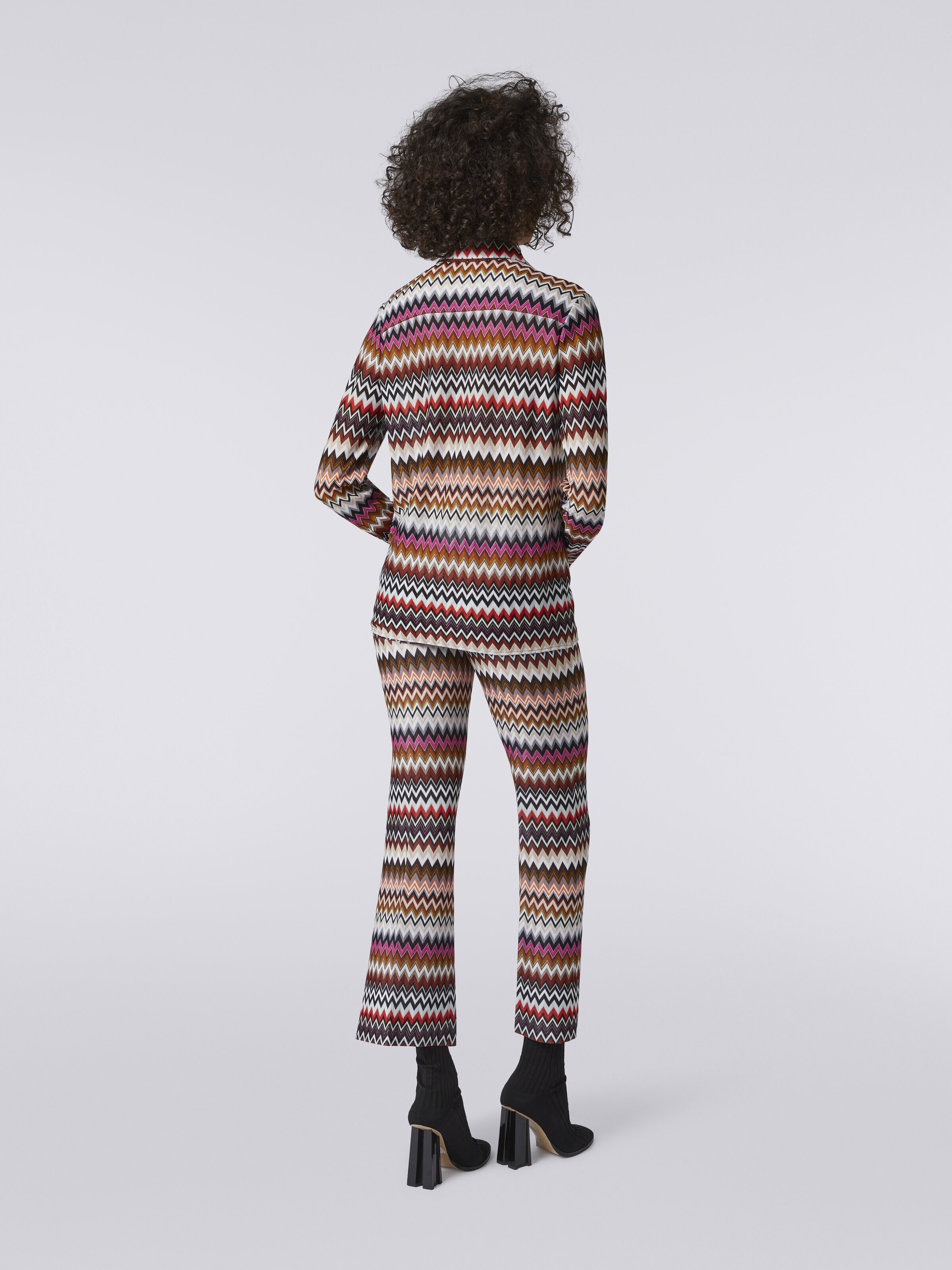 Viscose chevron shirt, Multicoloured  - 3