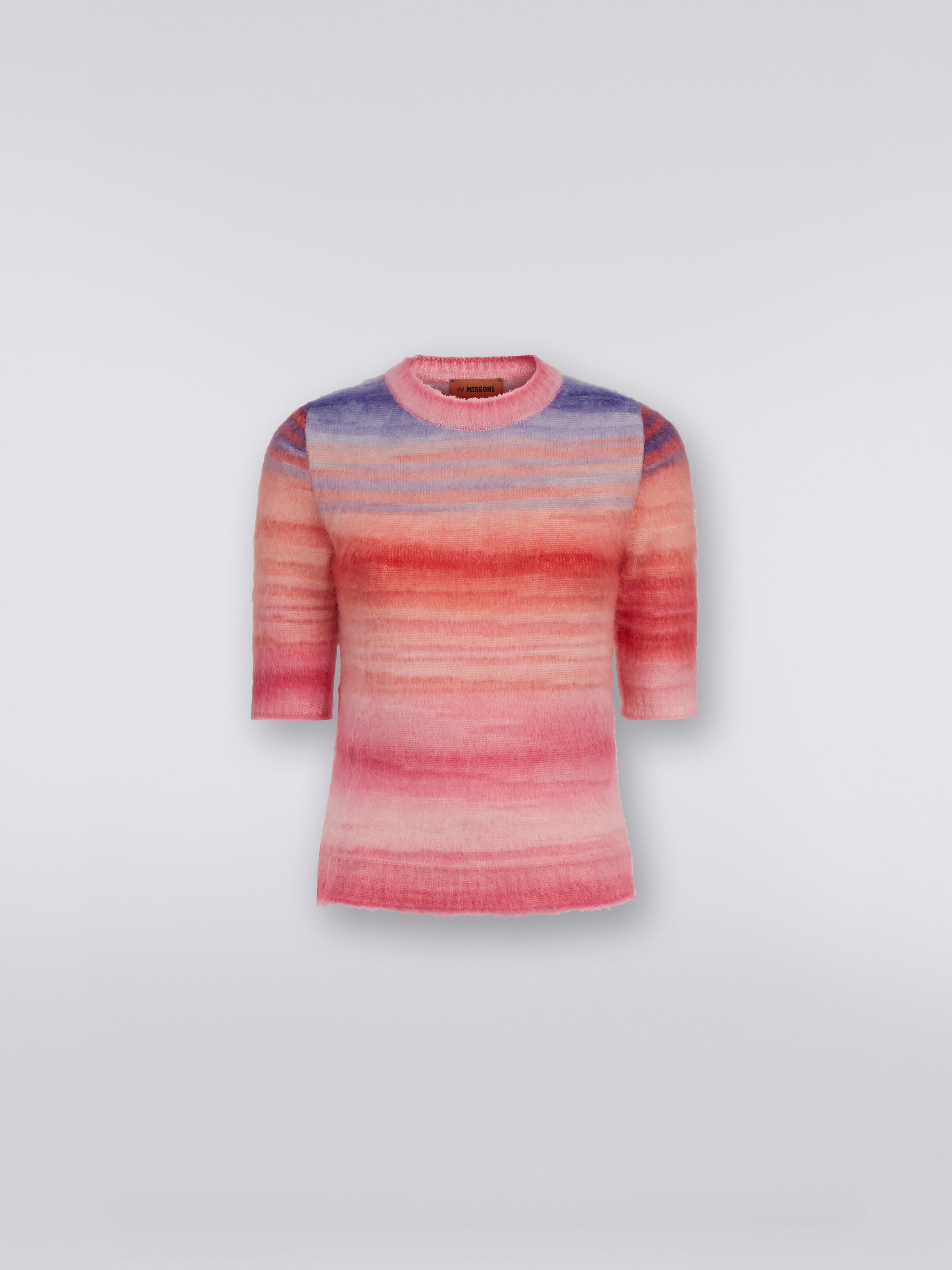Maglione in mohair fiammato, Rosa   - 0