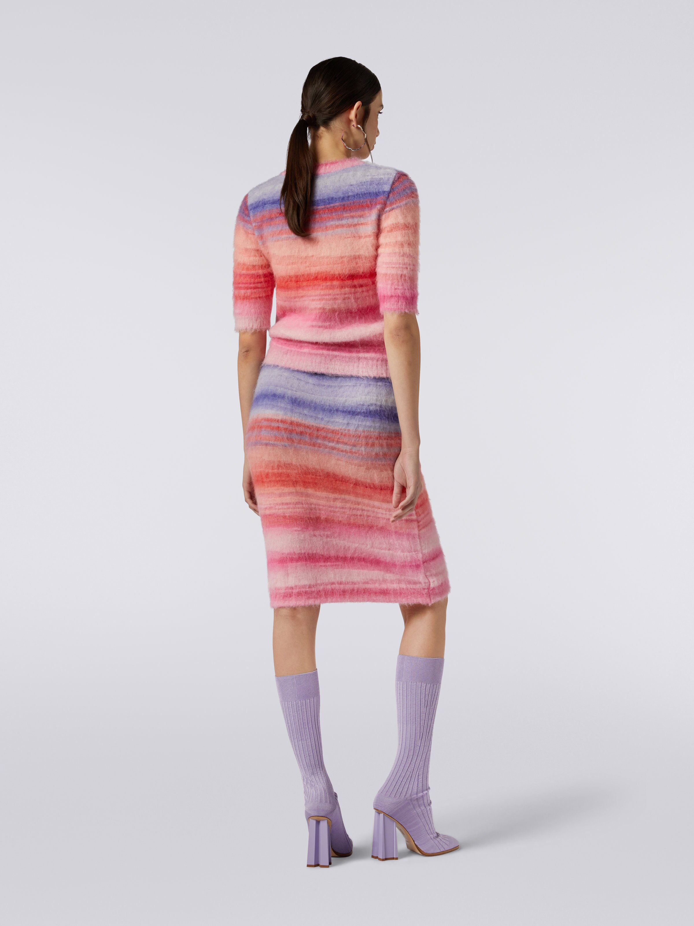 Slub mohair jumper , Pink   - 3