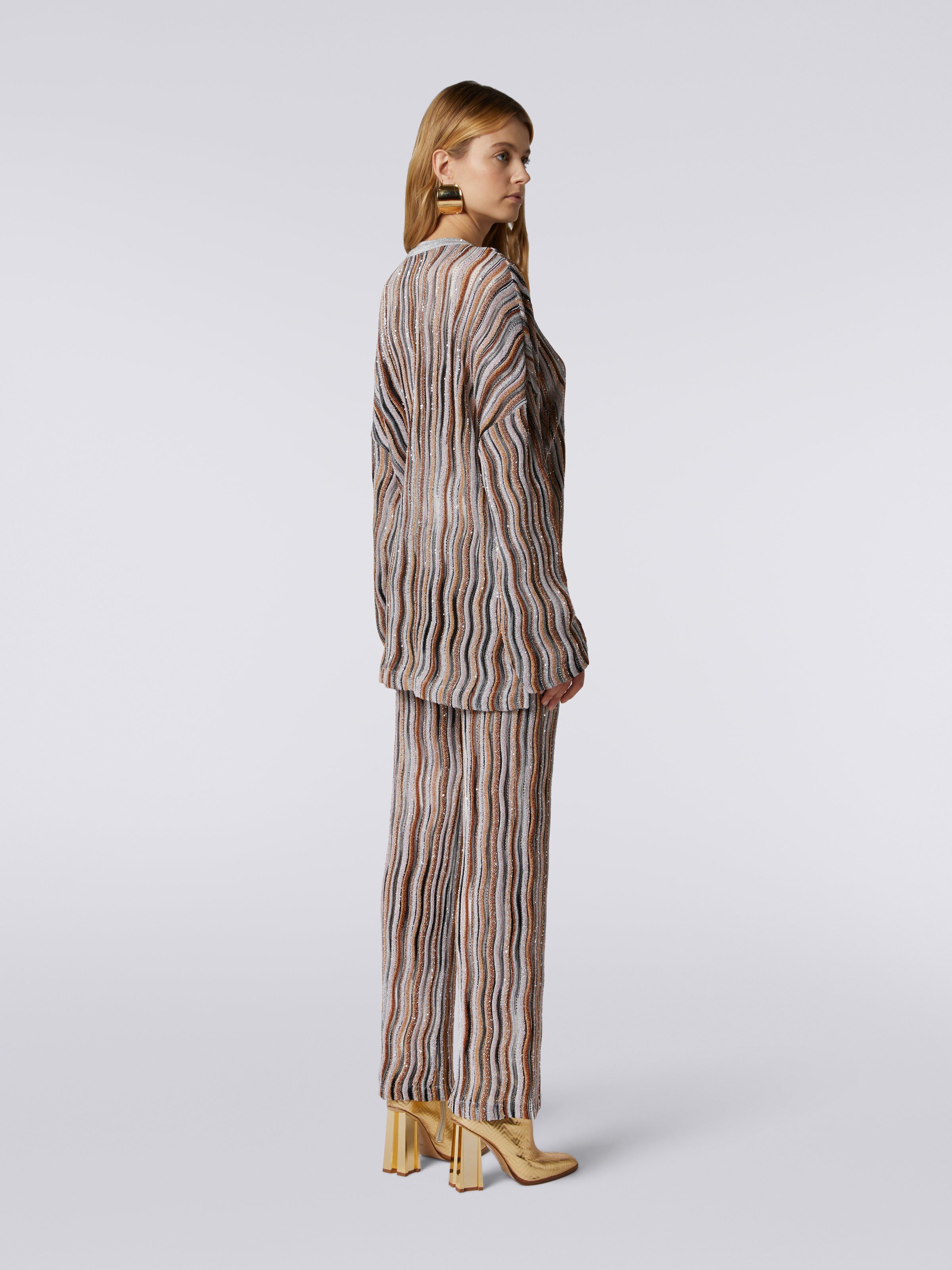 Oversized viscose blend jumper with lurex, Multicoloured  - 3