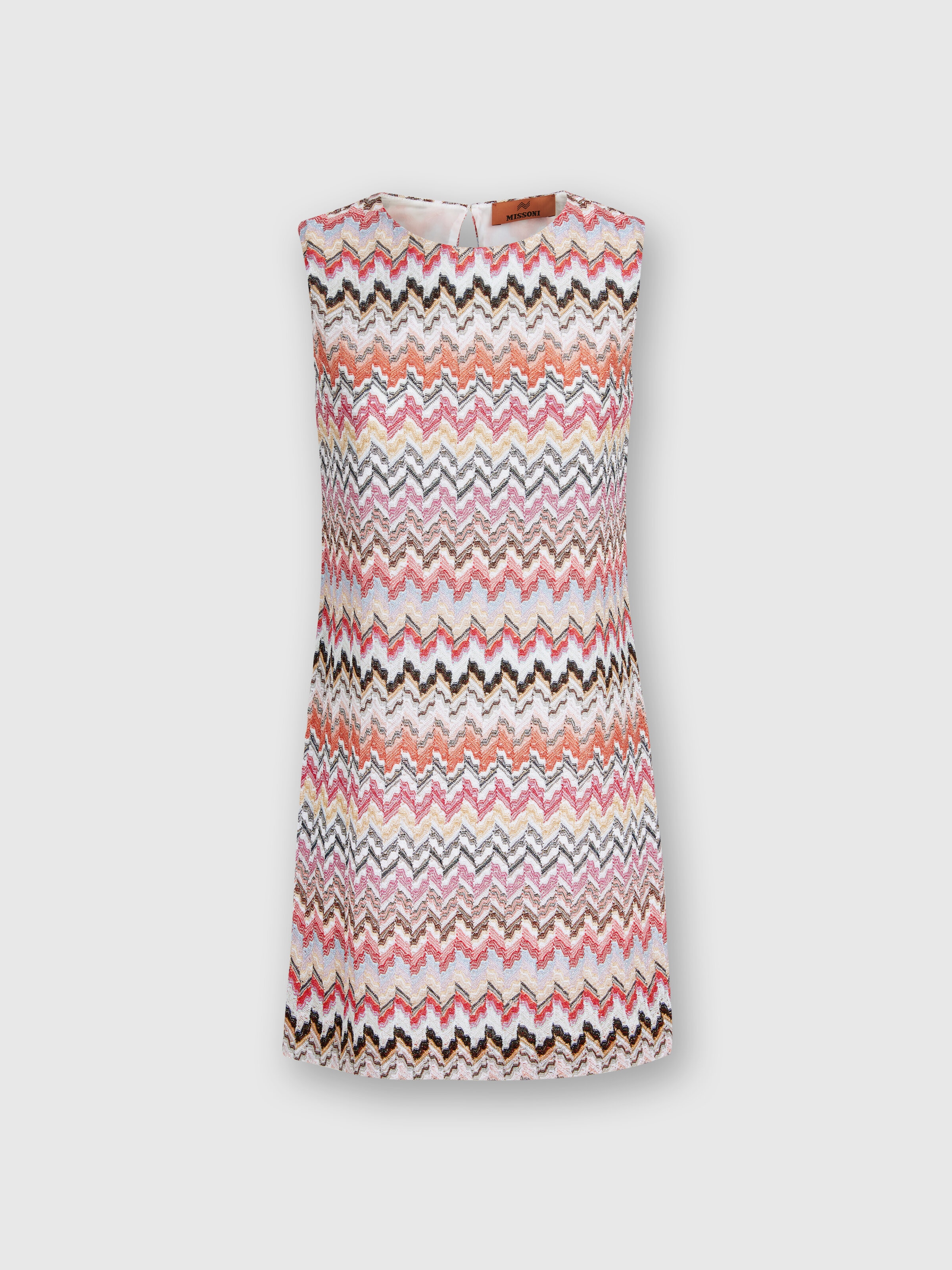 Minidress in zigzag lamé viscose blend Multicoloured | Missoni