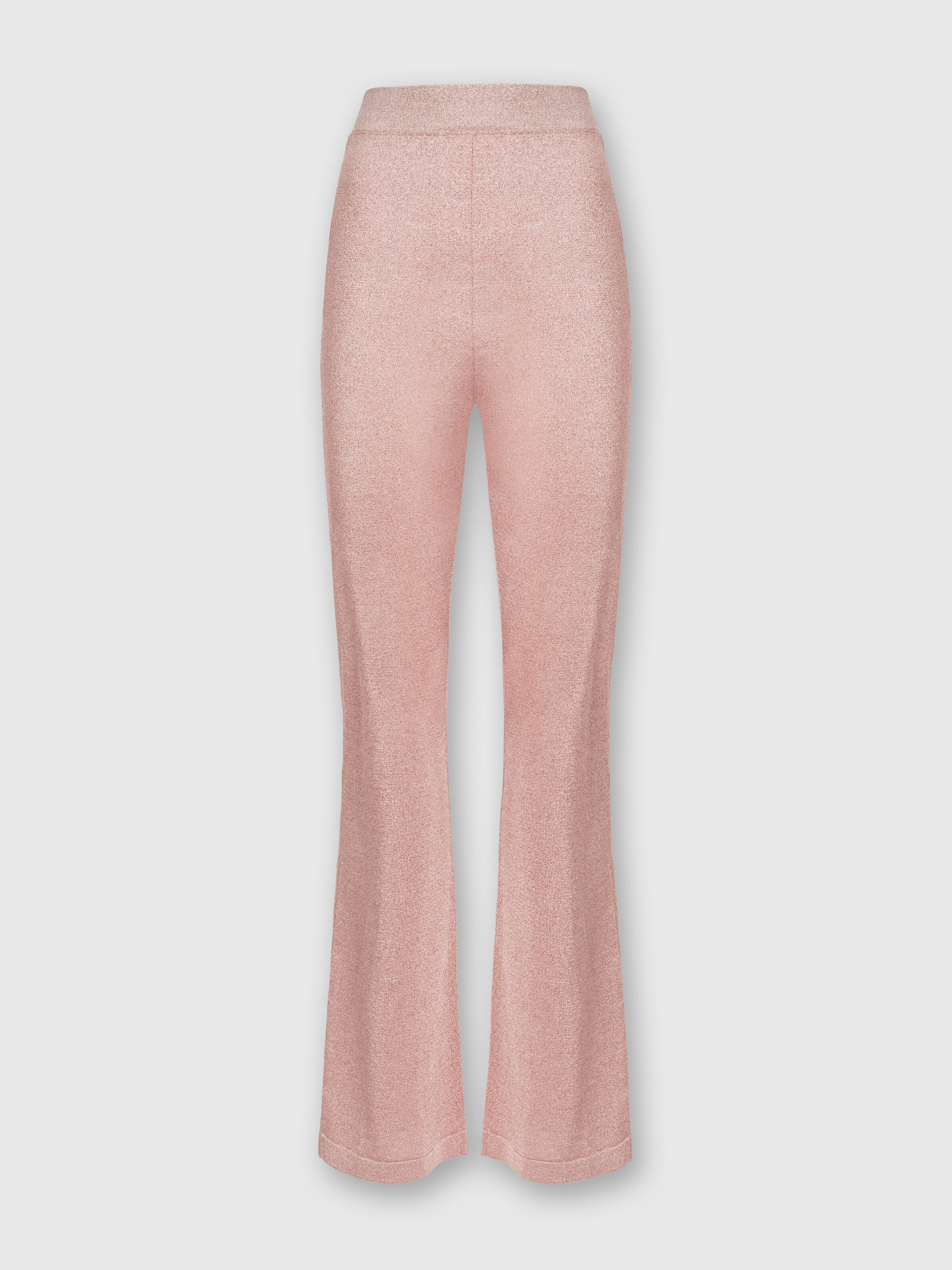 Trousers in viscose with lurex , Pink   - 0