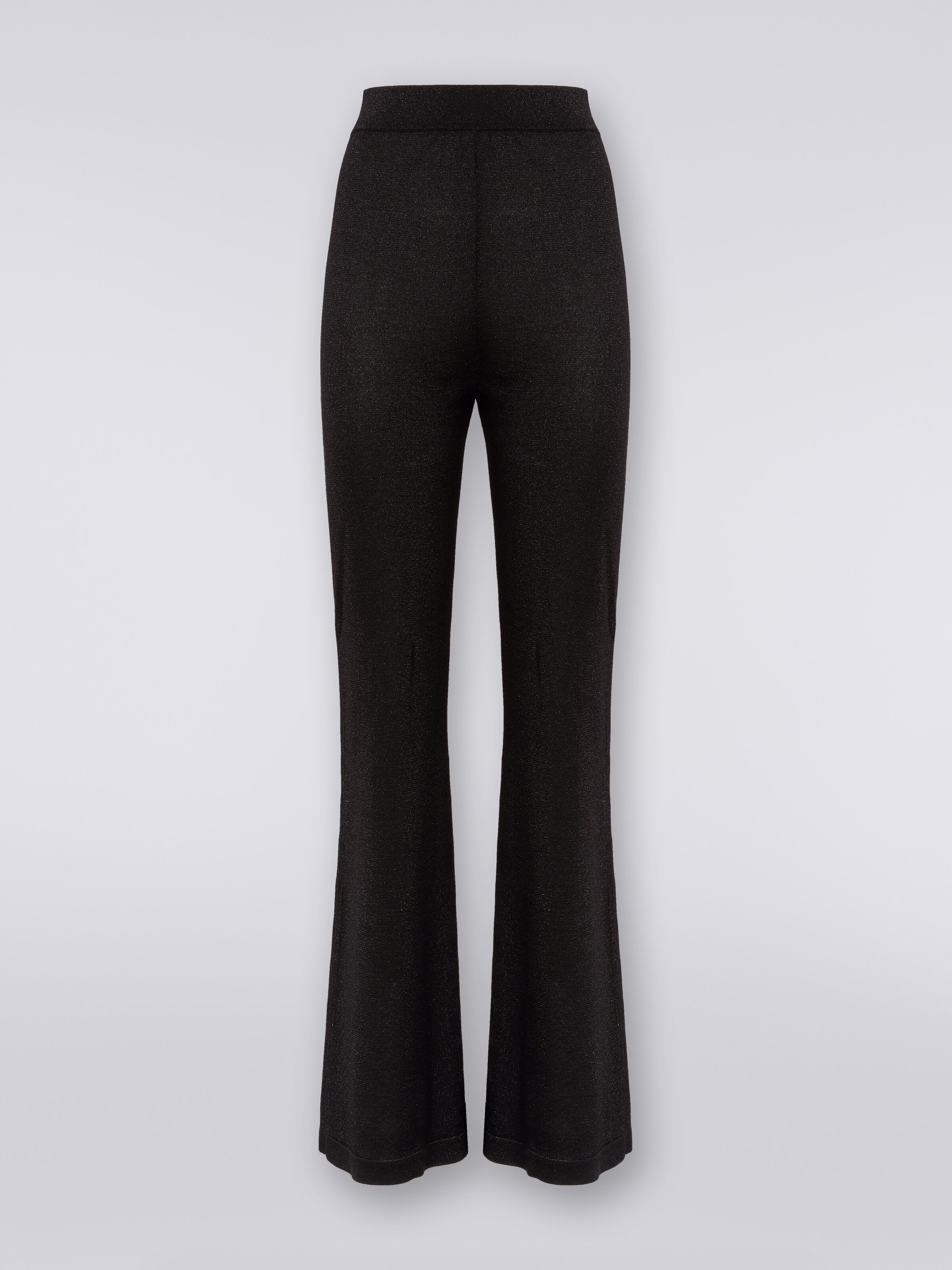Trousers in viscose with lurex , Black    - 0