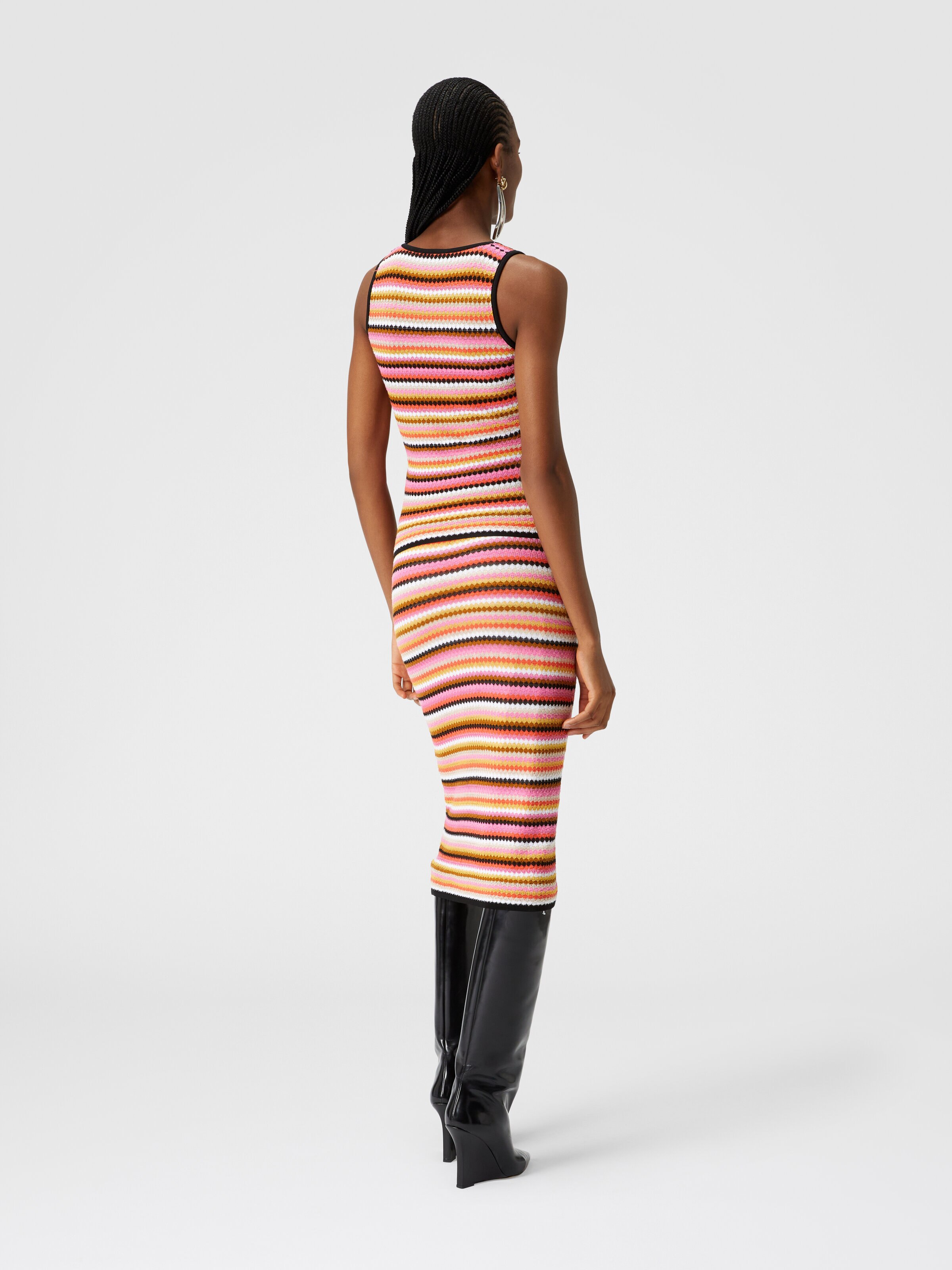 Striped cotton and viscose tank top, Multicoloured  - 2