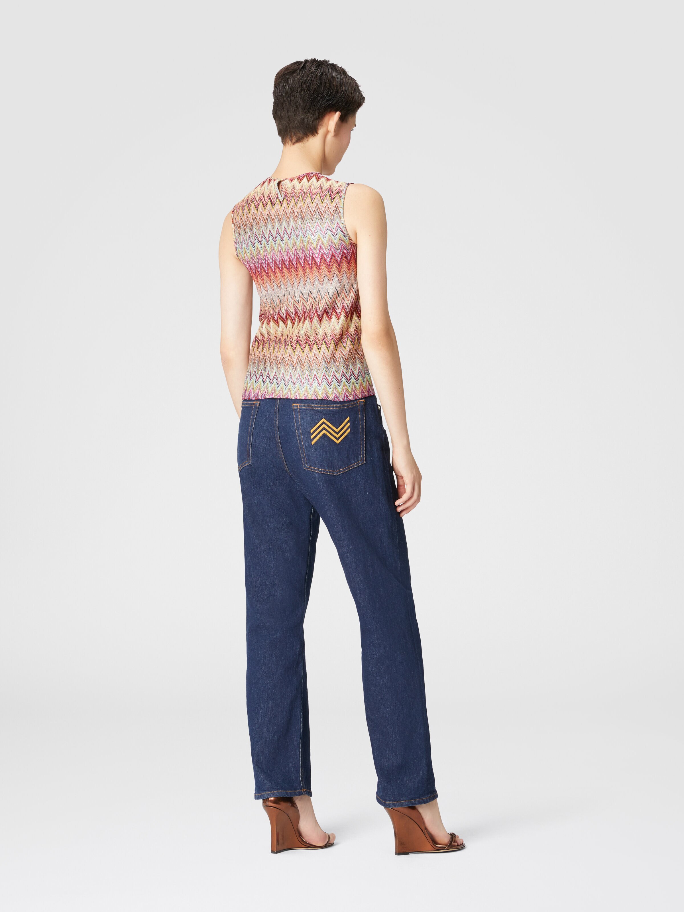Rollkragen-Stricktop aus Spitze, Mehrfarbig  - 2
