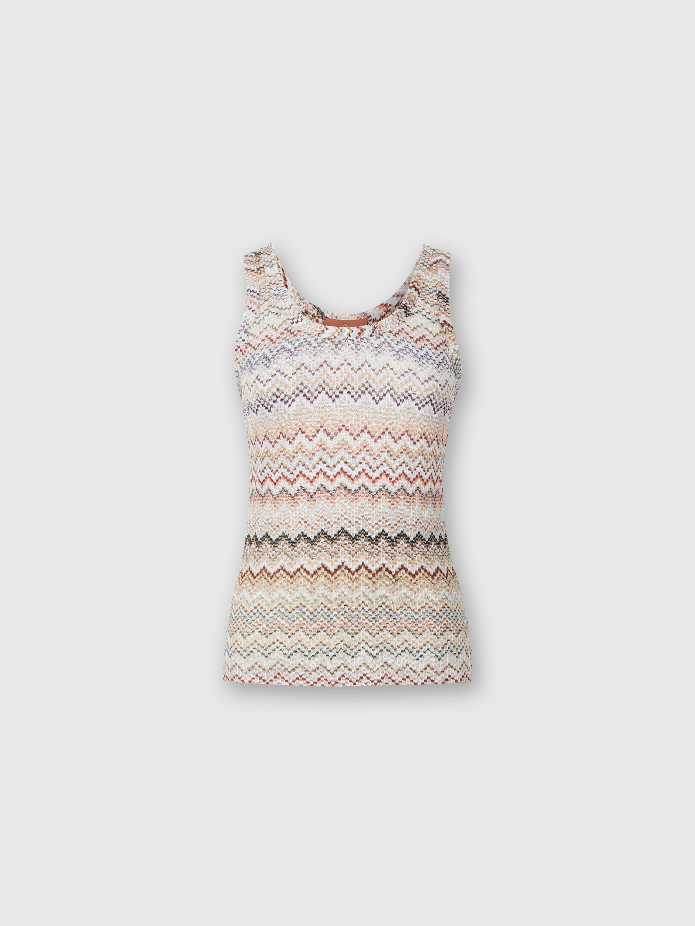 Gradient zig zag viscose tank top, Multicoloured  - 0