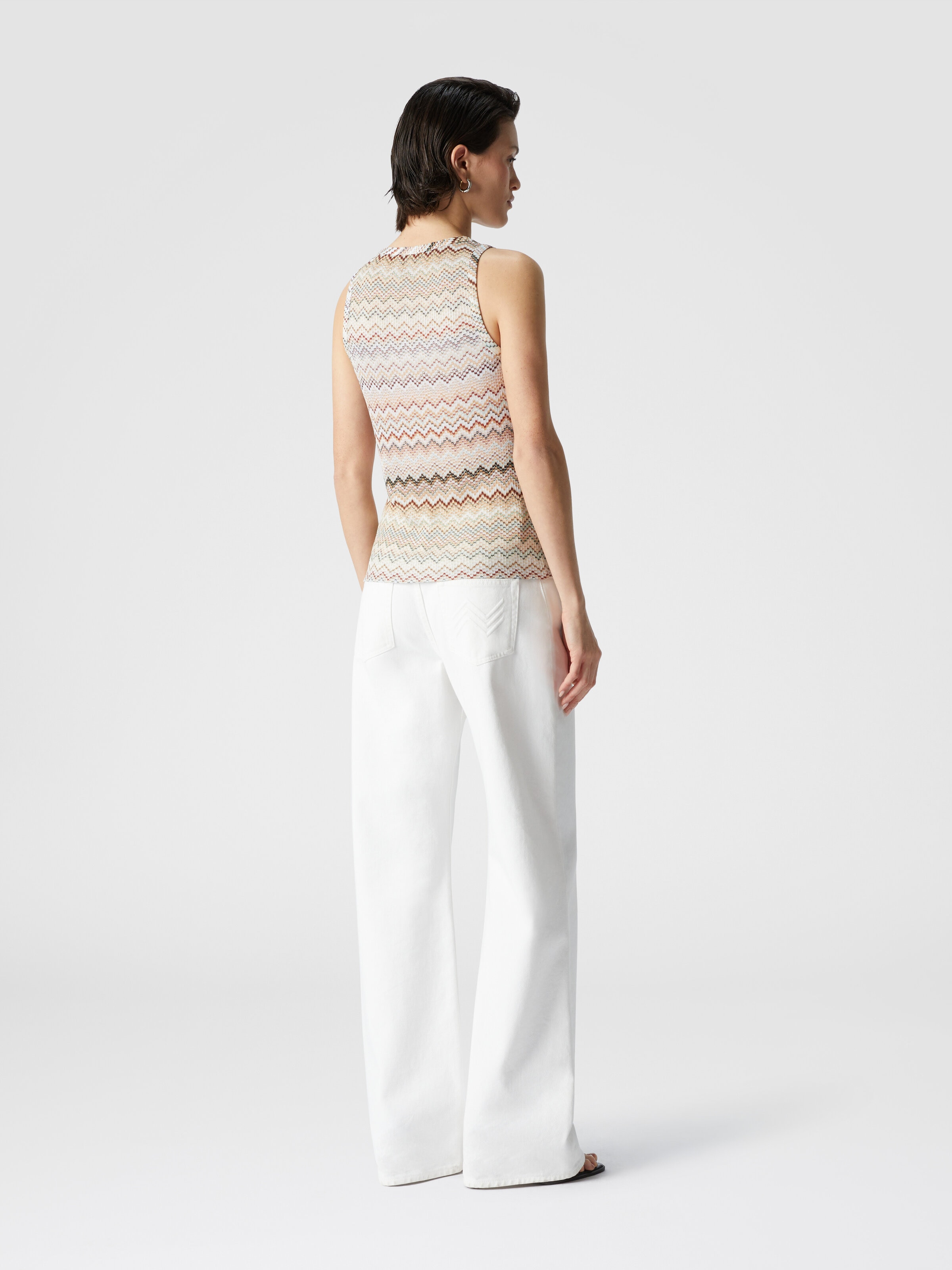 Gradient zig zag viscose tank top, Multicoloured  - 2